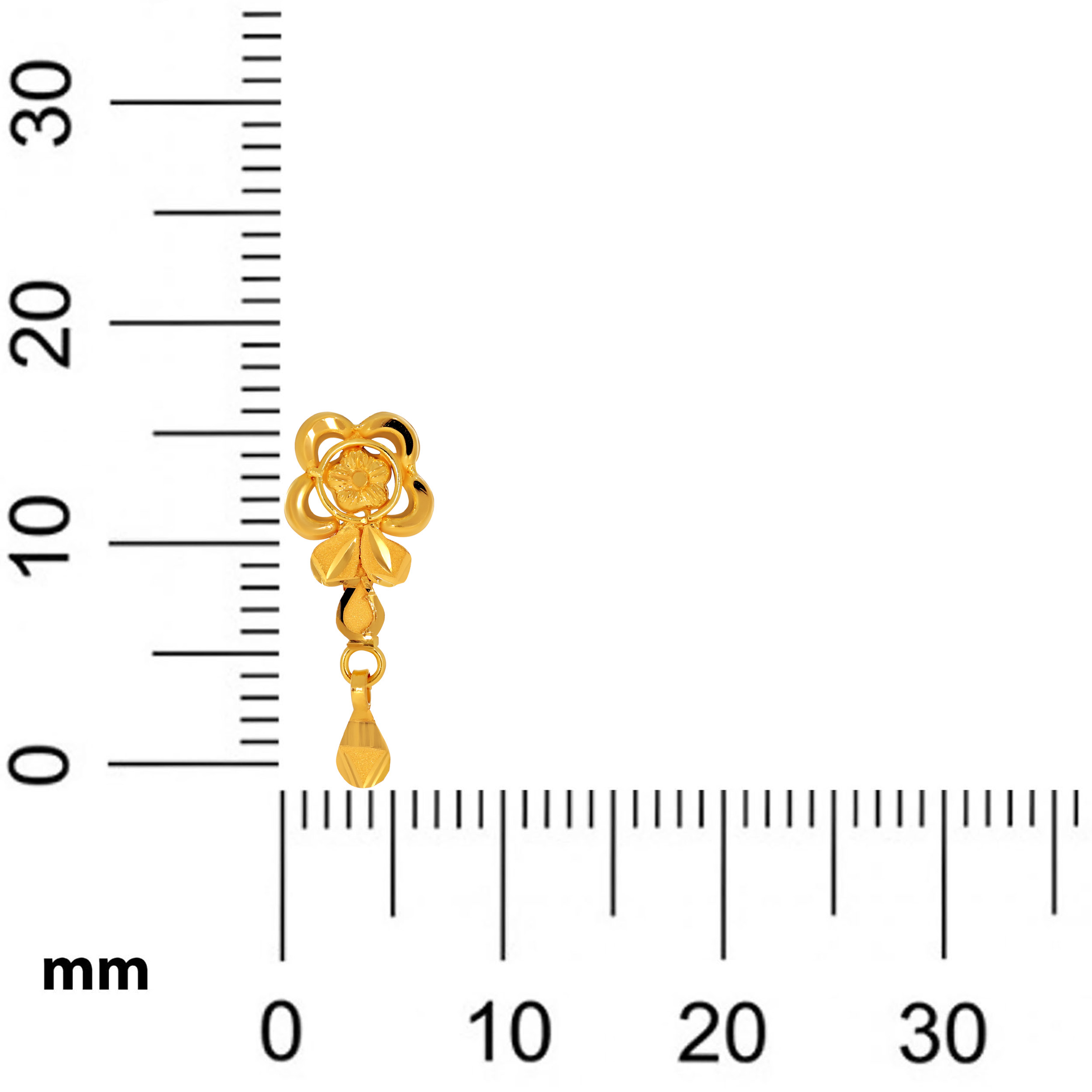 22K Yellow Gold Gold Drop Earrings-GP-D000587824 - Senco Gold and Diamonds