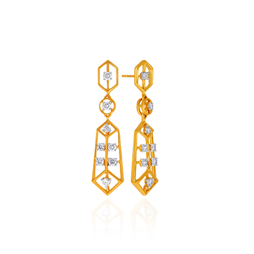 Lucent Outline Diamond Earrings - Senco Gold and Diamonds