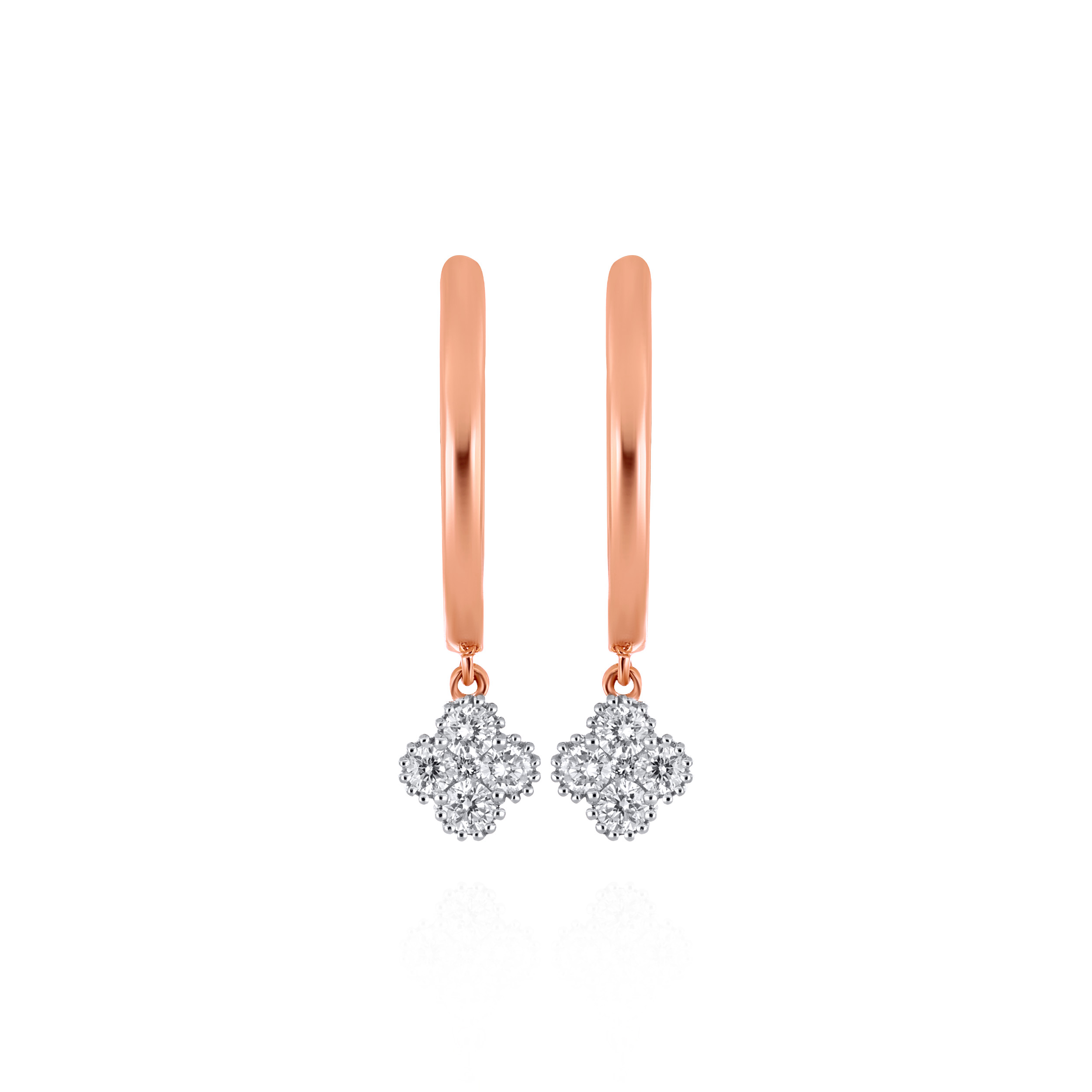 Modern Glow Diamond Hoops - Senco Gold and Diamonds