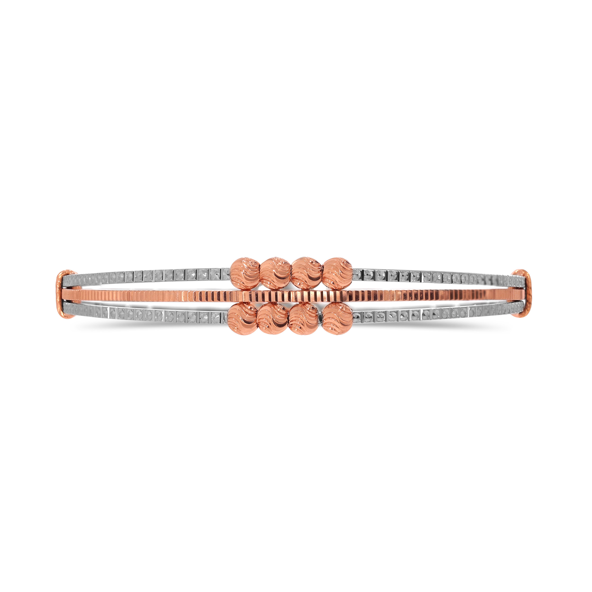 Textured Harmony Platinum Bangle - Senco Gold and Diamonds