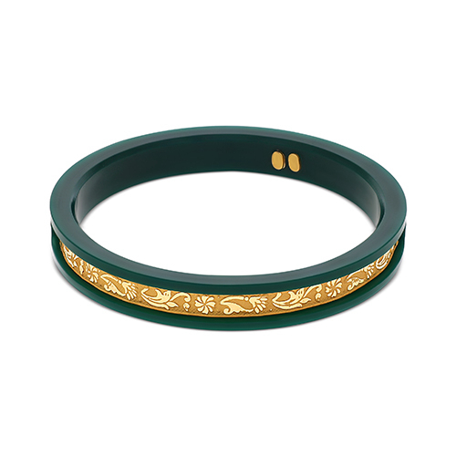 Unity in Bloom Gold Pola Bangle - Senco Gold and Diamonds