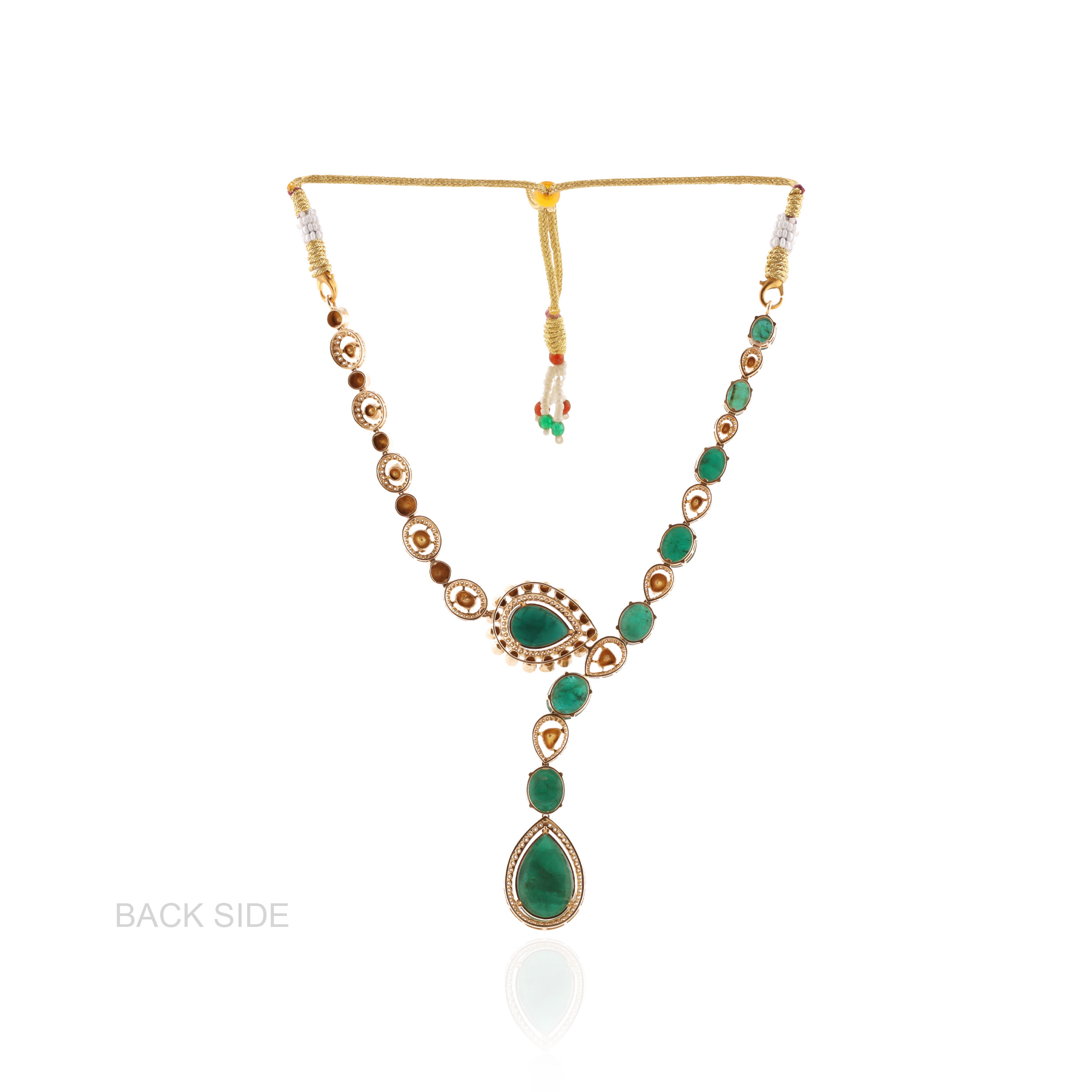 Verdant Majesty Polki Diamond Necklace - Senco Gold and Diamonds