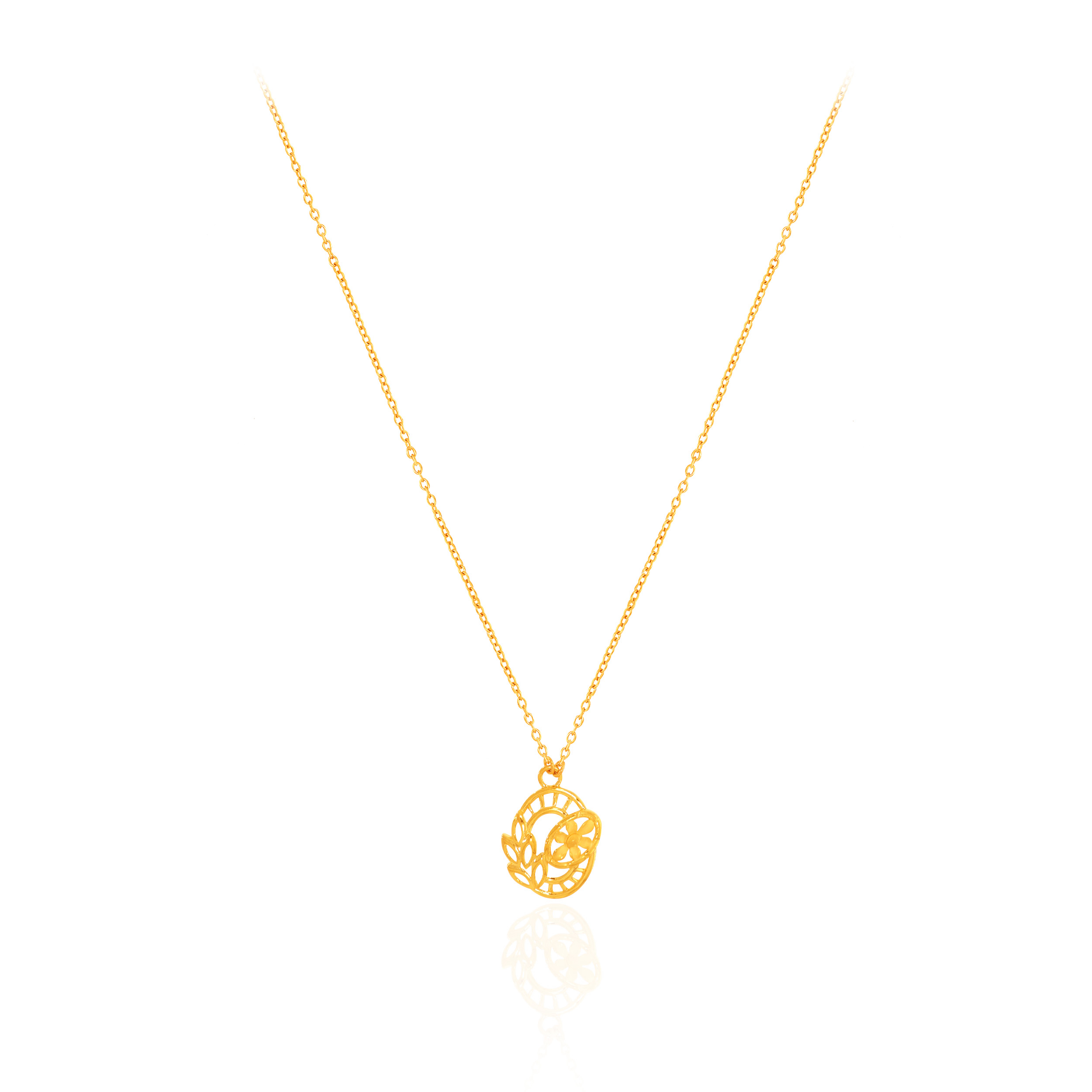 22K Yellow Gold Chain Pendant-GPN-D000777018 - Senco Gold and Diamonds