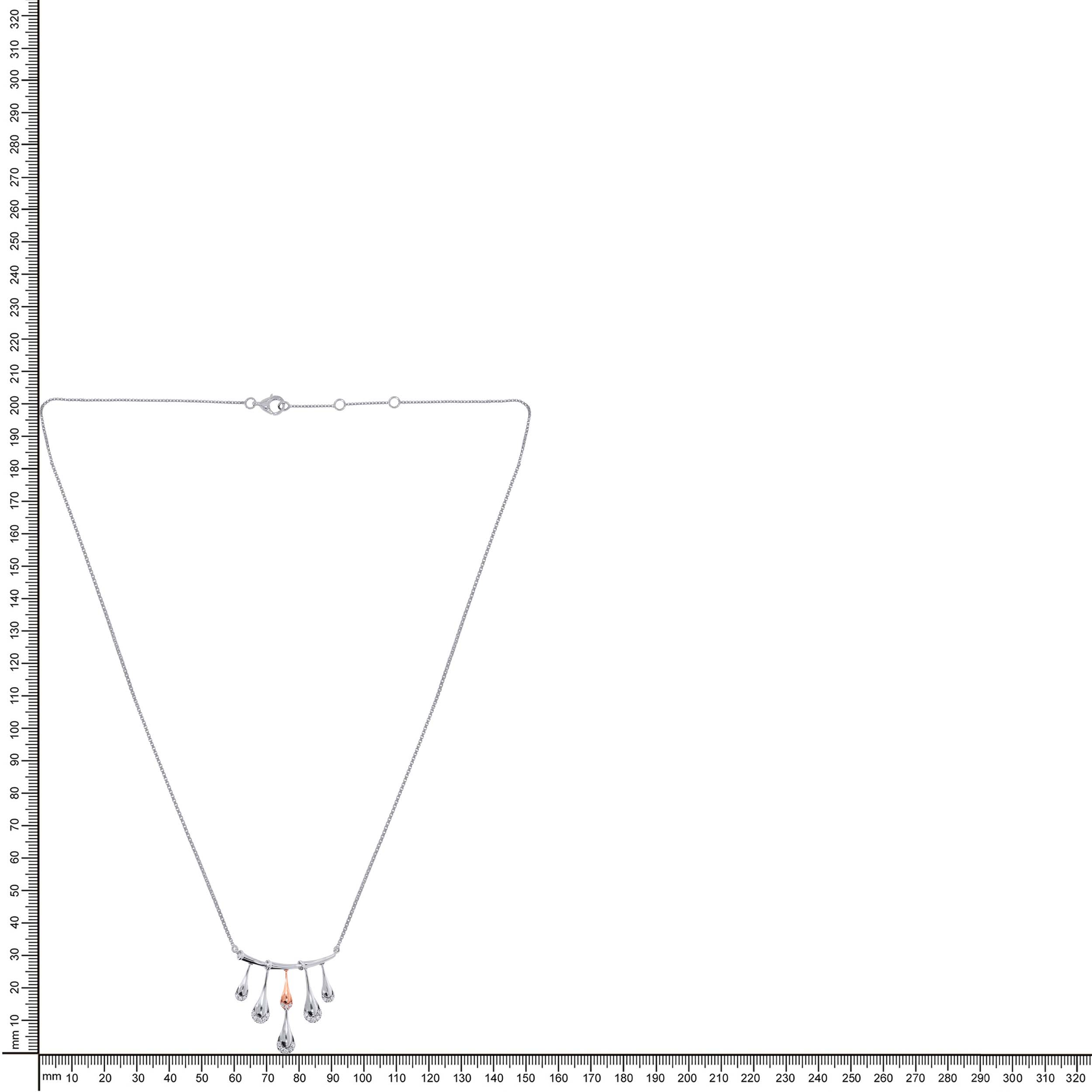 Impressive Droplets Platinum Diamond Chain Pendant - Senco Gold and Diamonds