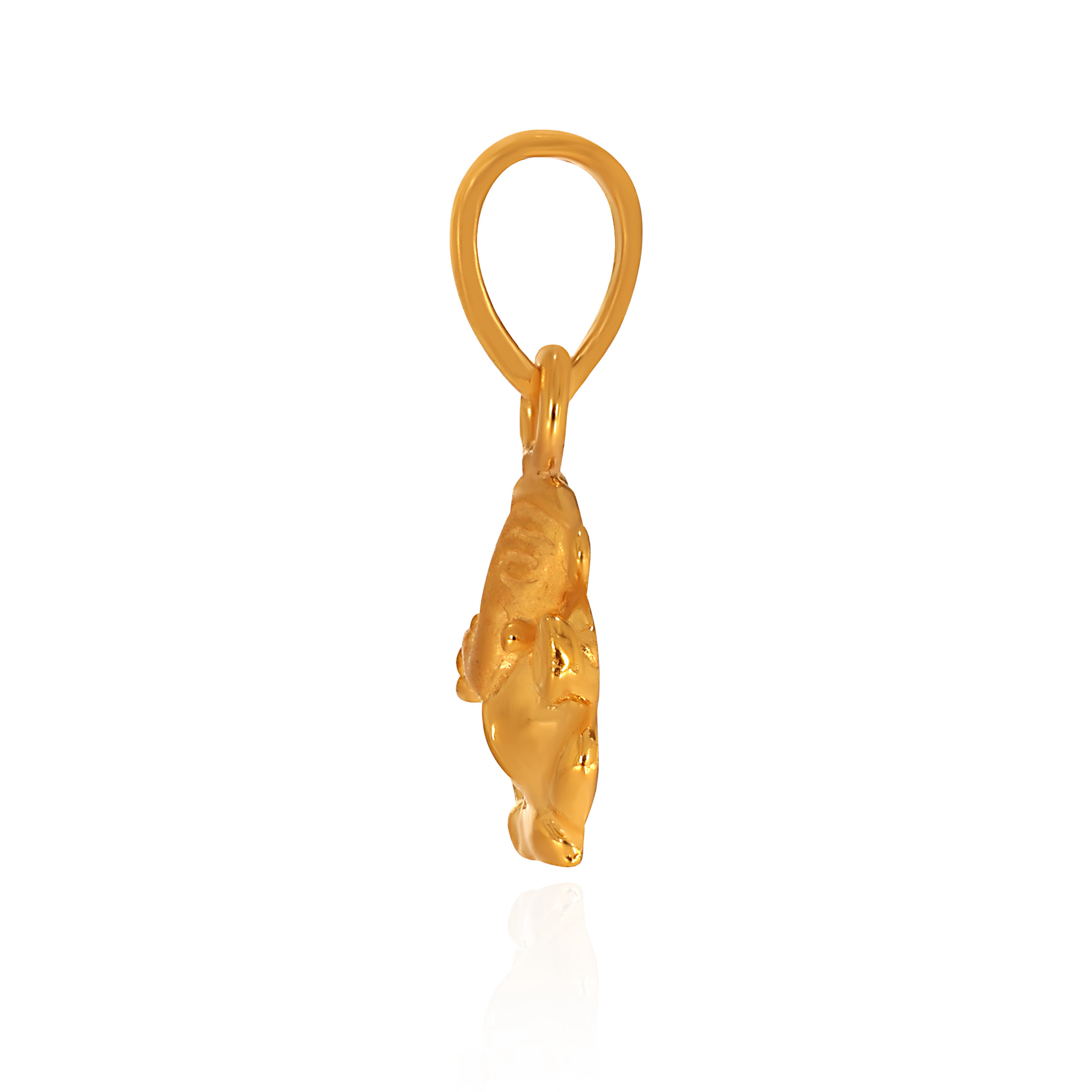 Prosperity Glow Ganesha Gold Pendant - Senco Gold and Diamonds