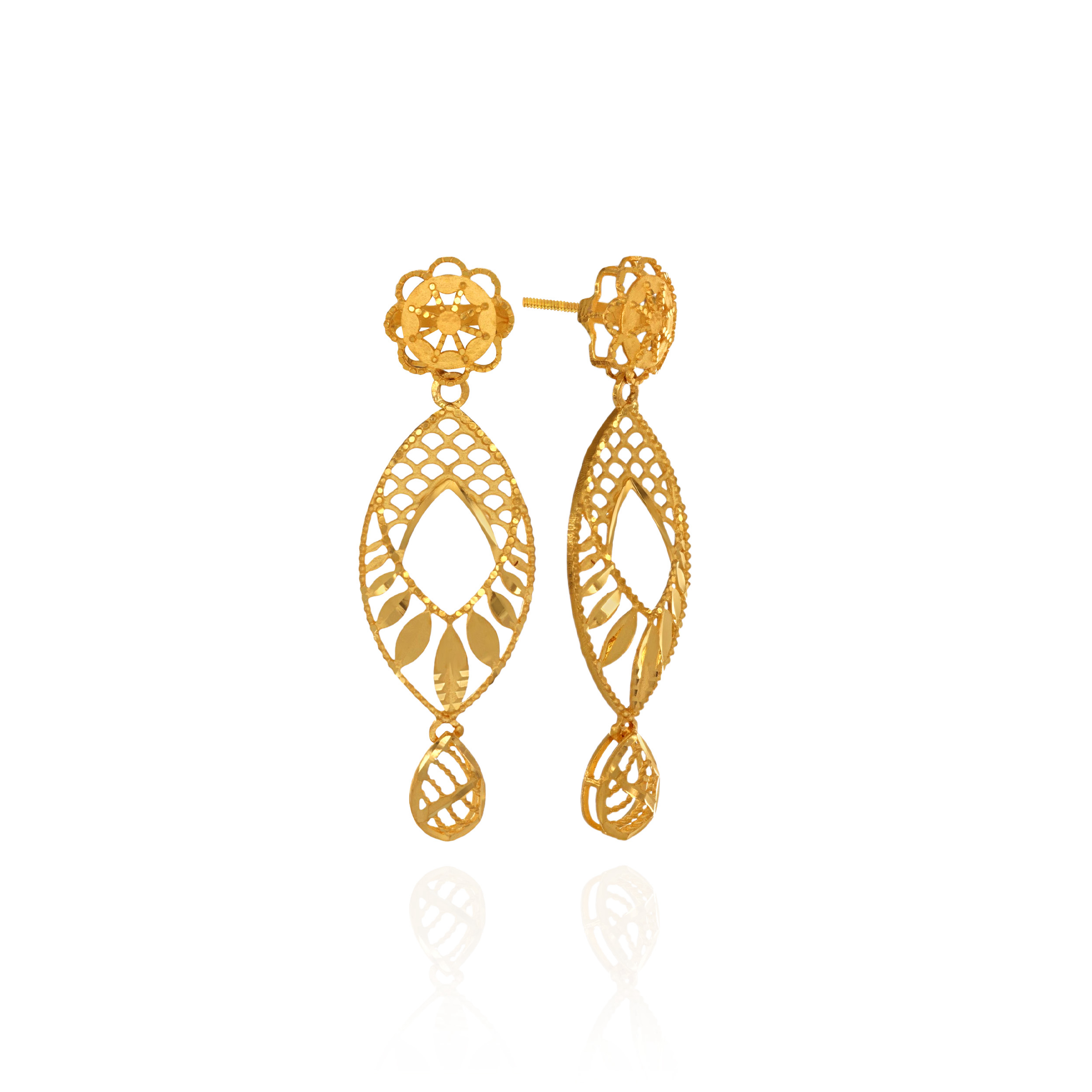 Gleam Weave Gold Drops - Senco Gold and Diamonds