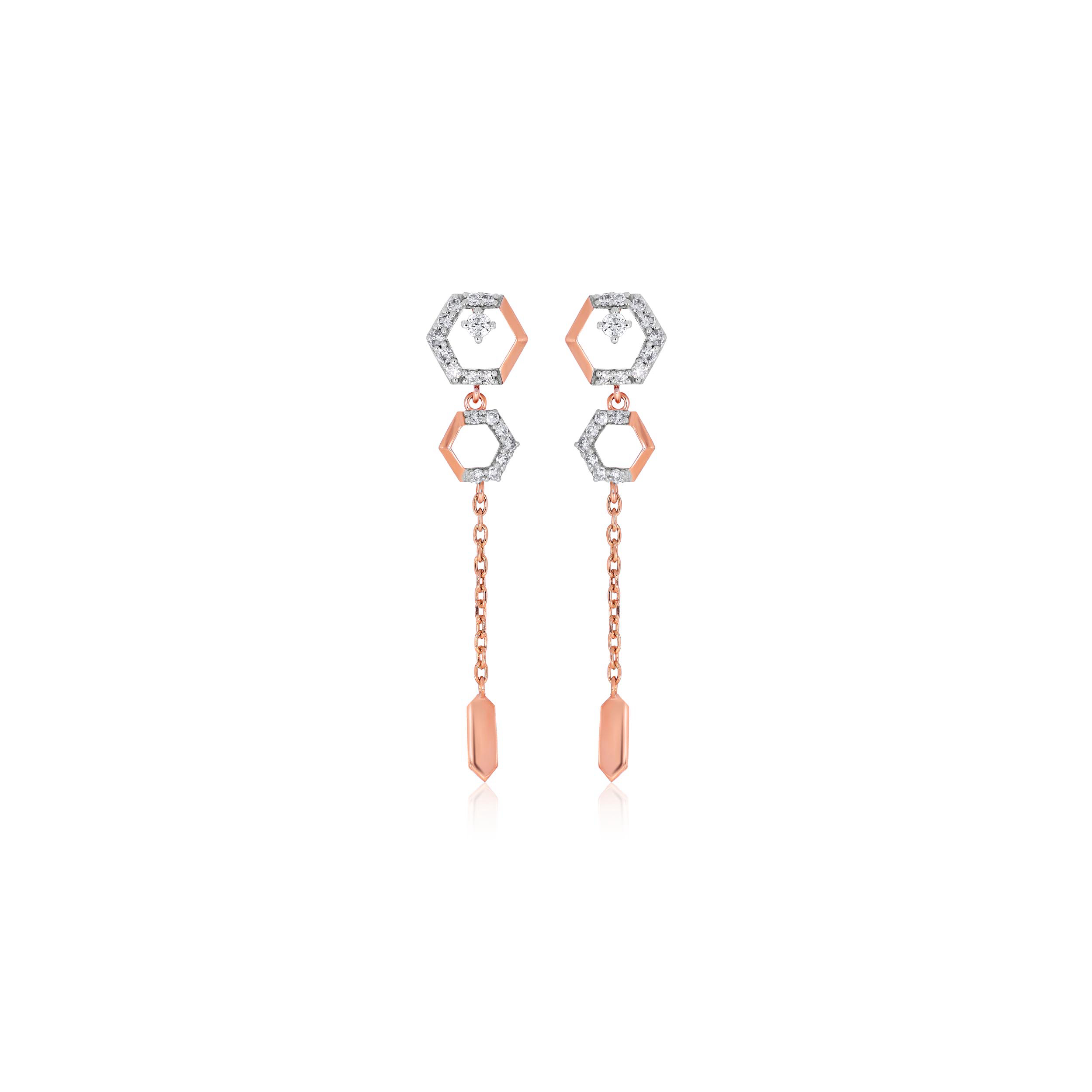 Sparkling Duo Diamond Earrings - Senco Gold and Diamonds