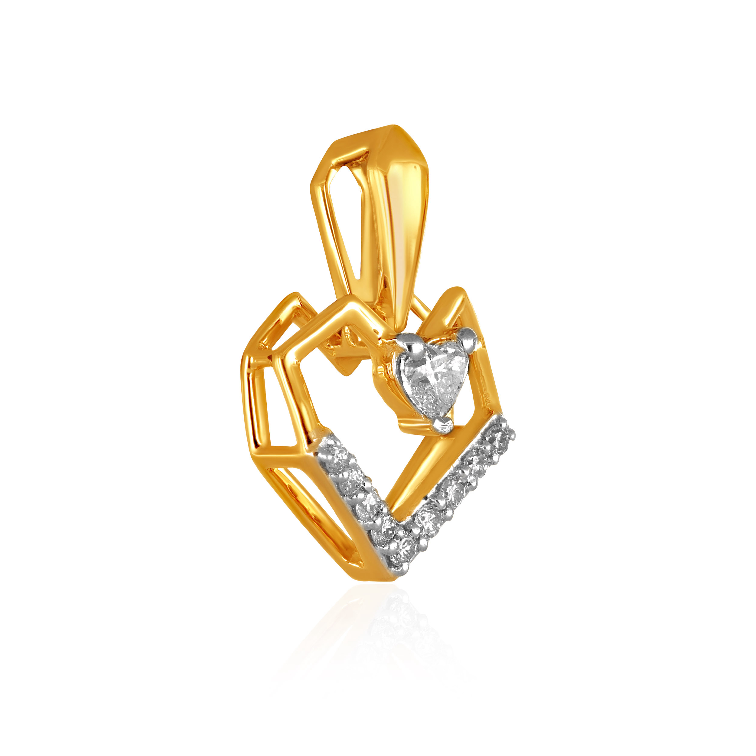 Celestial Geometry Heart Diamond Pendant - Senco Gold and Diamonds