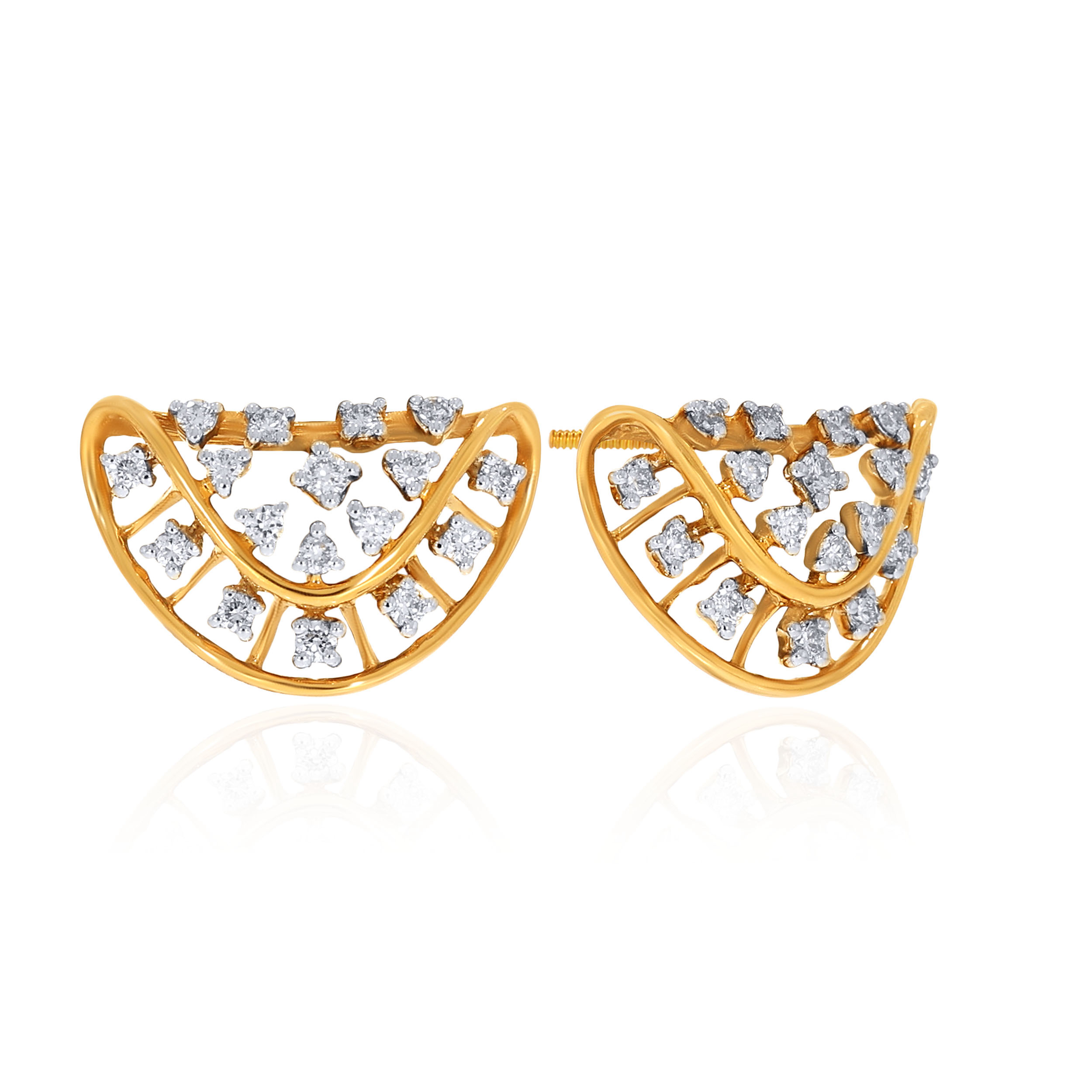 14K Yellow Gold Diamond Studs Earrings-DT-D000667440 - Senco Gold and Diamonds