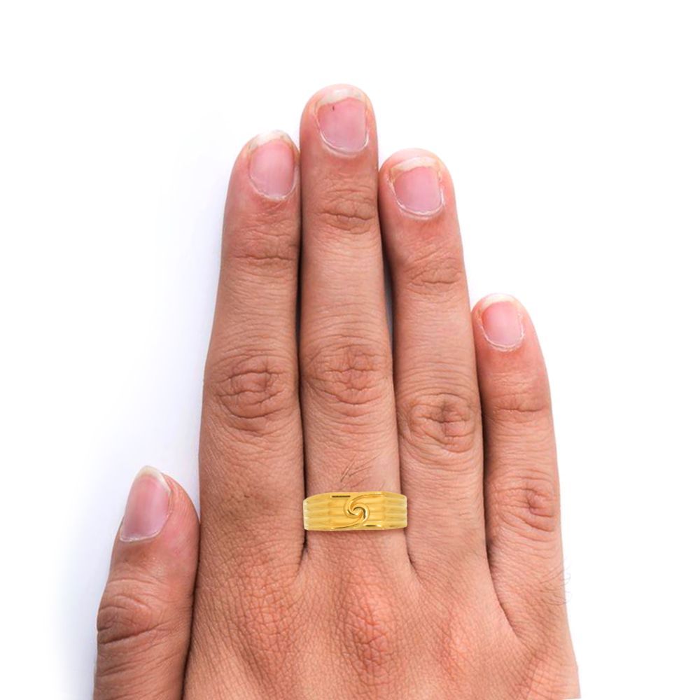 Glided Charming Reflect Men Gold Ring alternate view 2