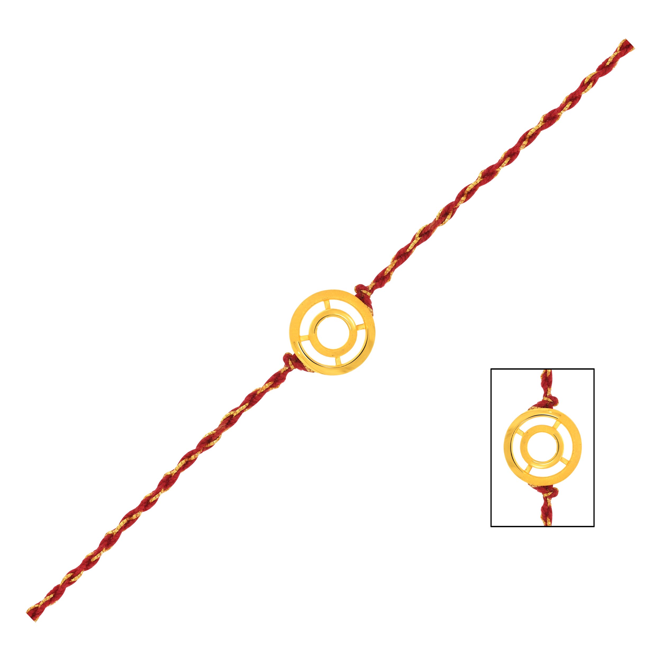 Chic Wheel Gold Rakhi - Senco Gold and Diamonds