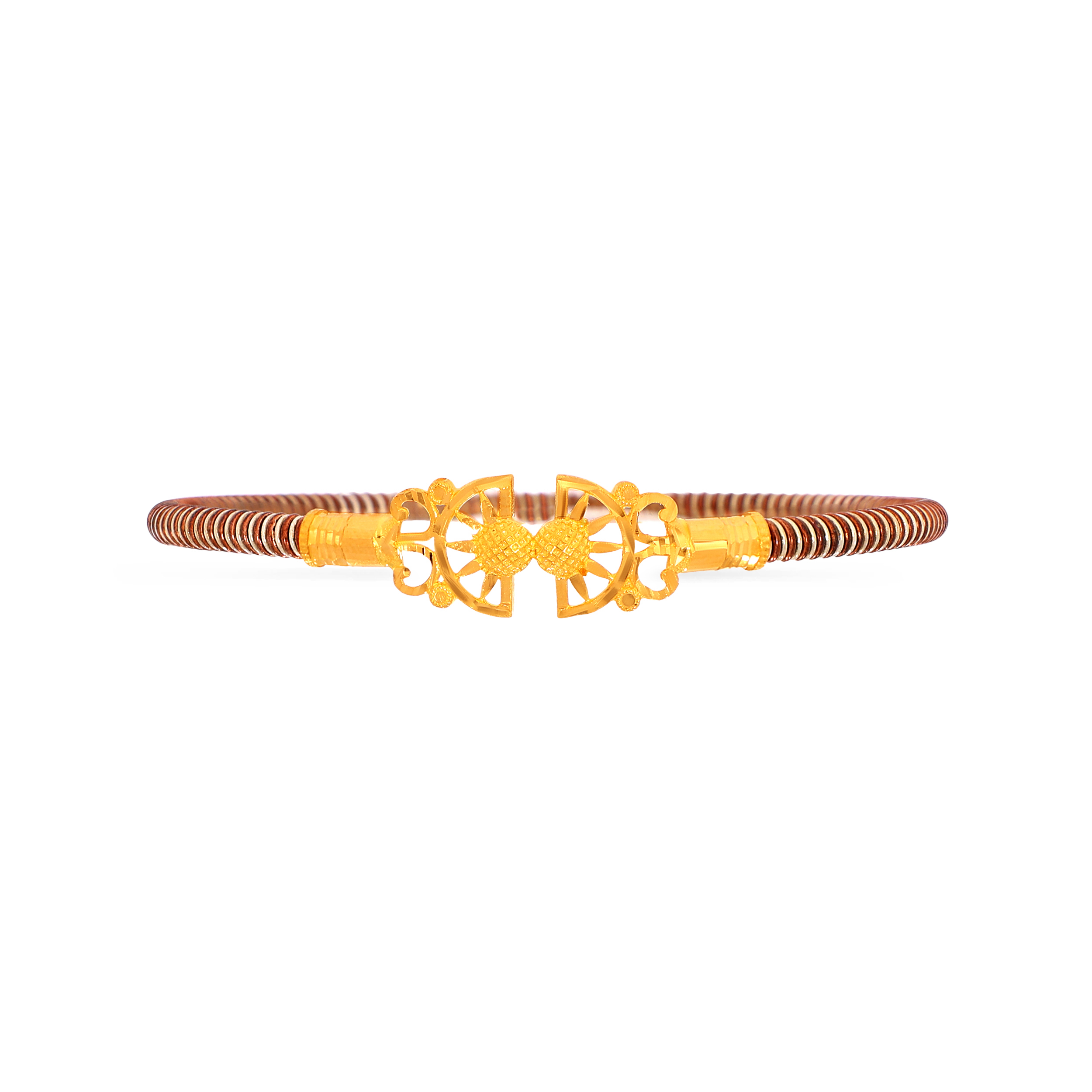 Detailed Artistry Gold Noa Mukh Bangle - Senco Gold and Diamonds