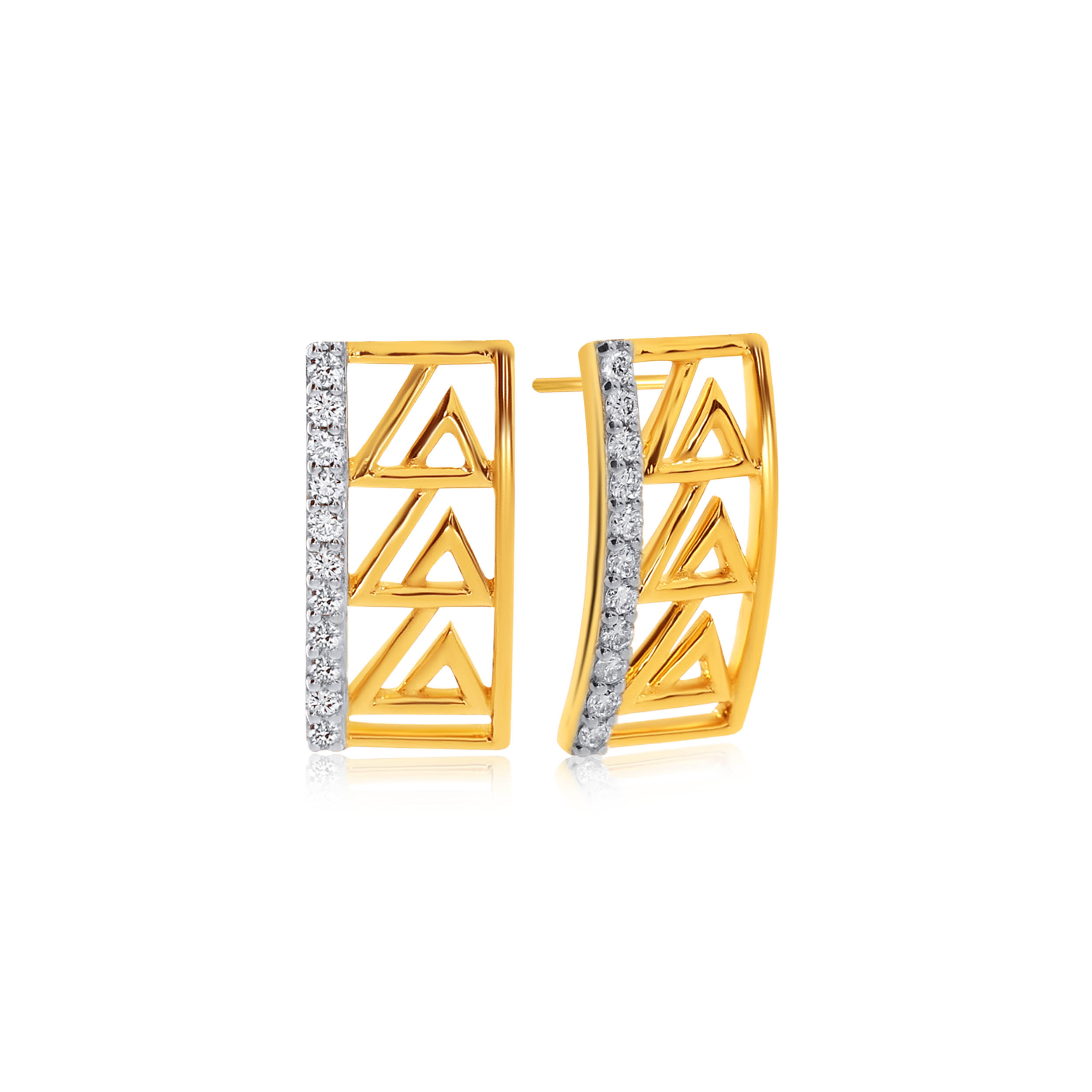 Ethnic Art Diamond Studs - Senco Gold and Diamonds