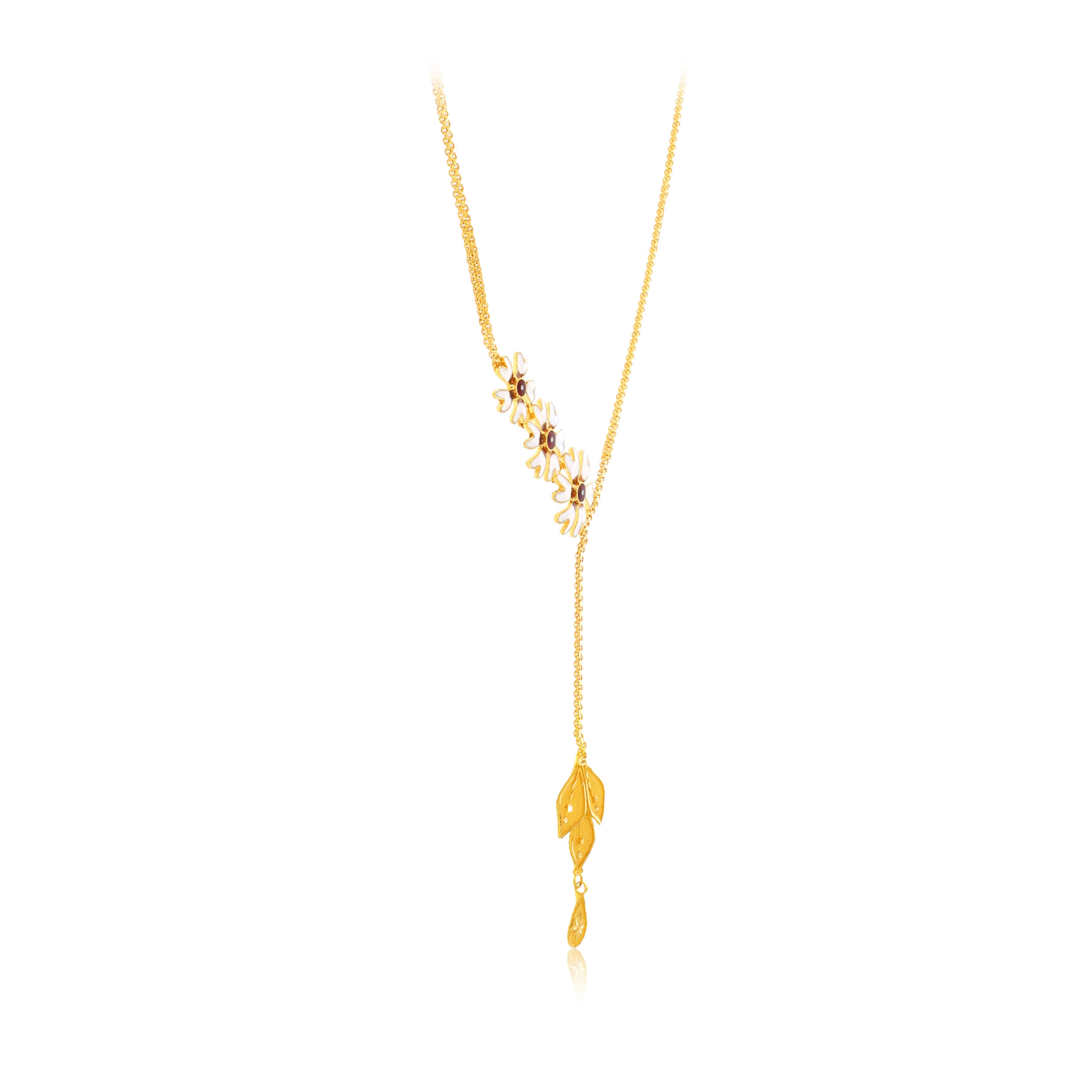 Sacred Bloom Sleek Gold Necklace - Senco Gold and Diamonds