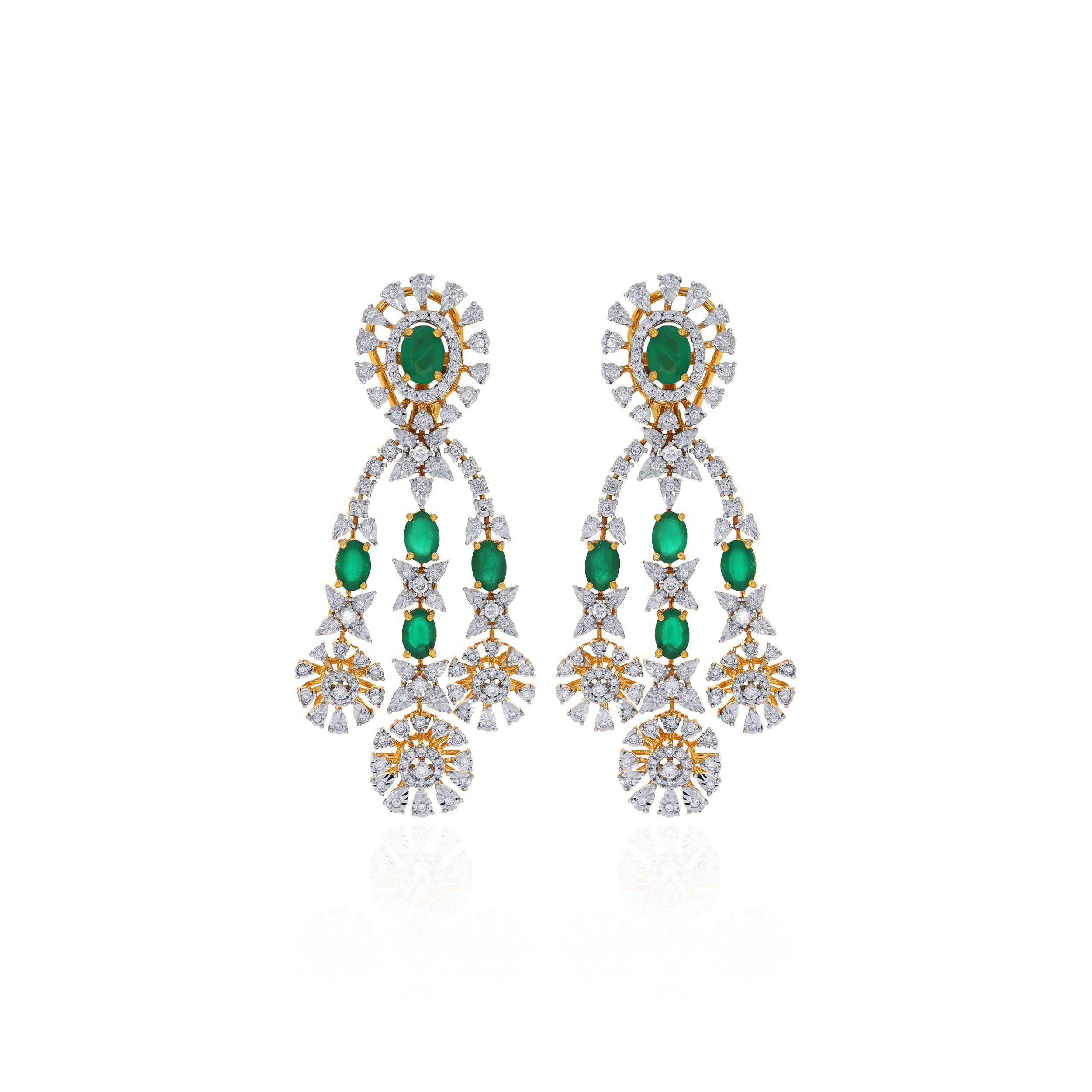 14K Yellow Gold Diamond Earrings-DTGN-D000741175 - Senco Gold and Diamonds