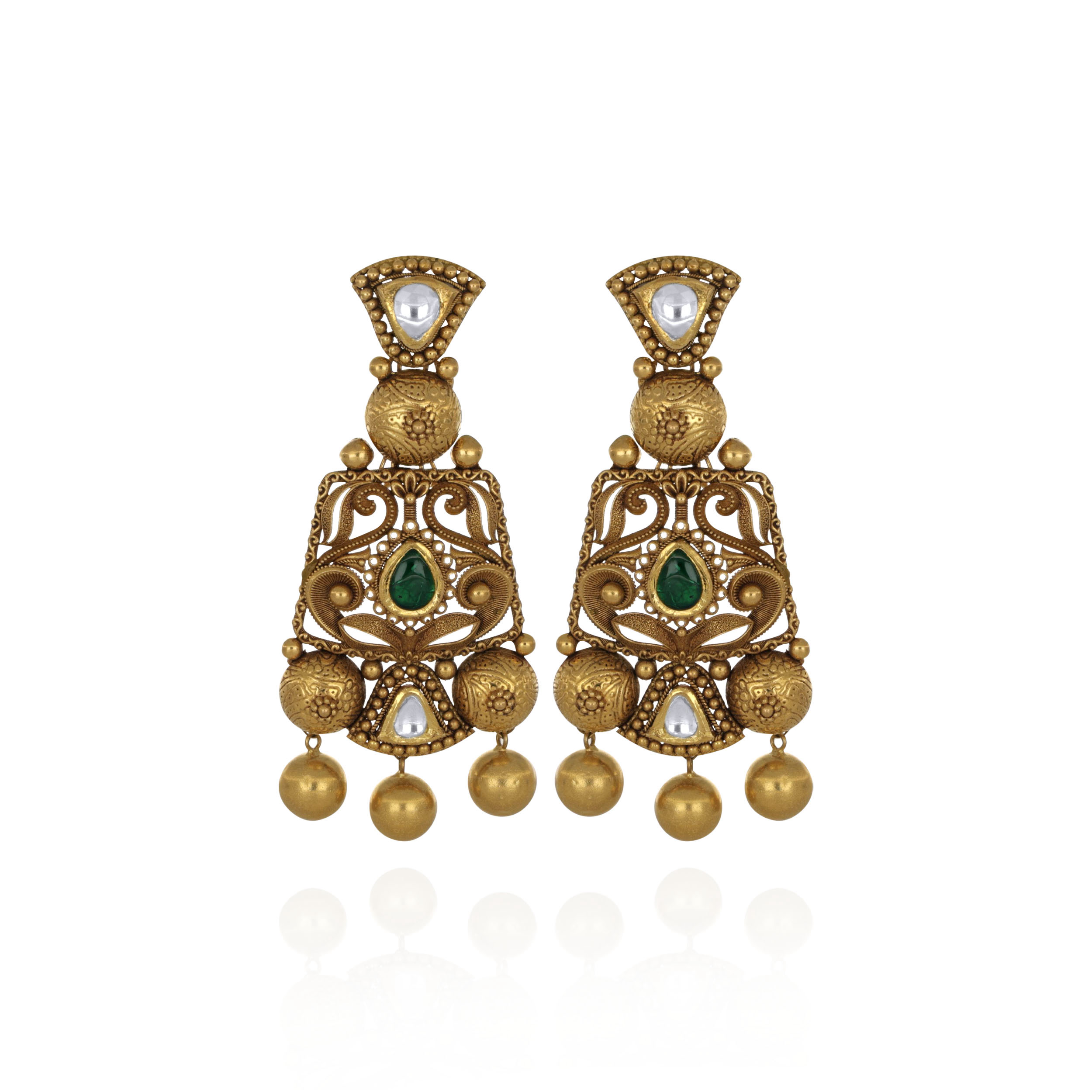 Queenly Legacy Gold Earrings - Senco Gold and Diamonds