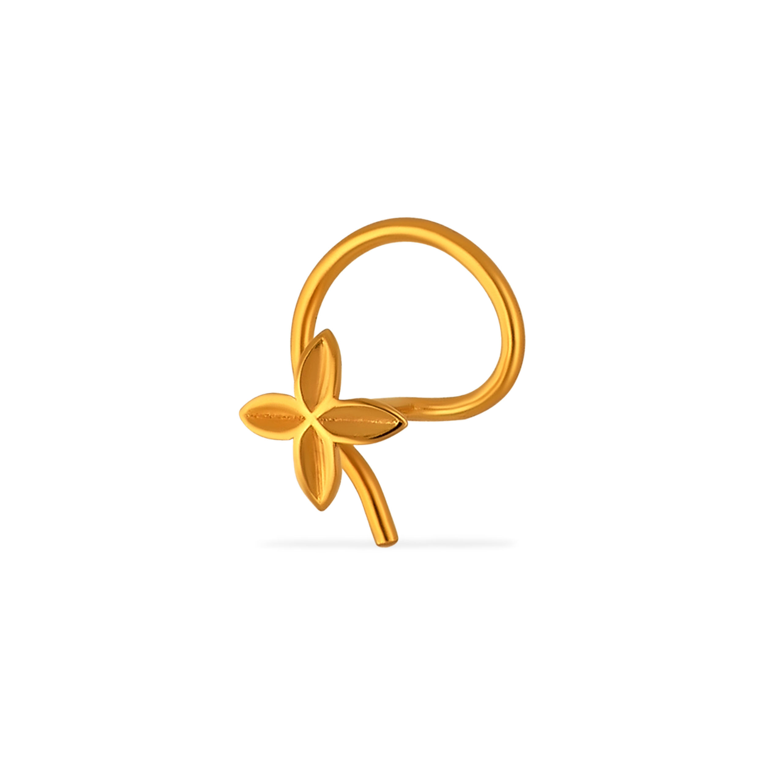 Petite Blossom Gold Nose Pin - Senco Gold and Diamonds