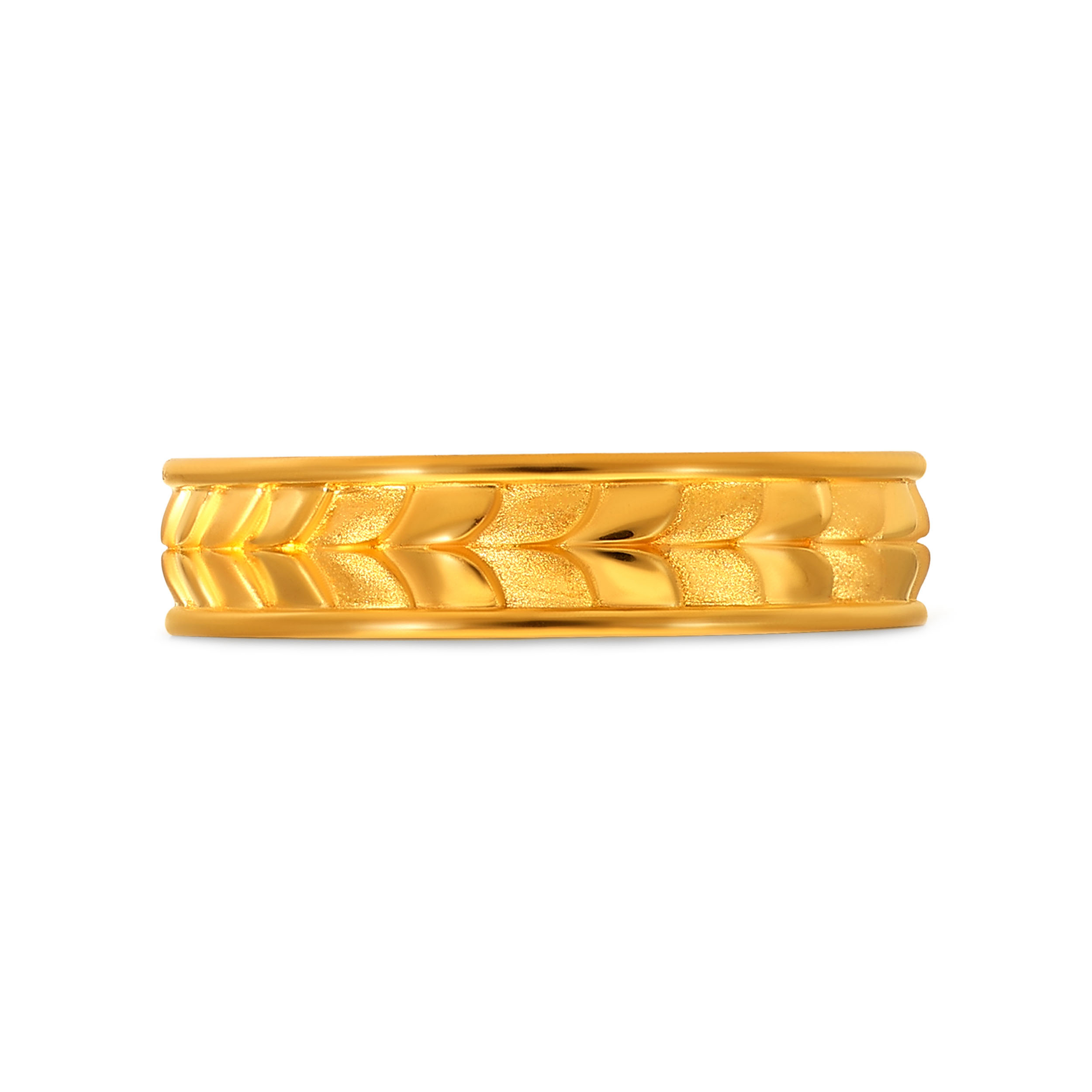 Organic Textured Men's Gold Ring - Senco Gold and Diamonds