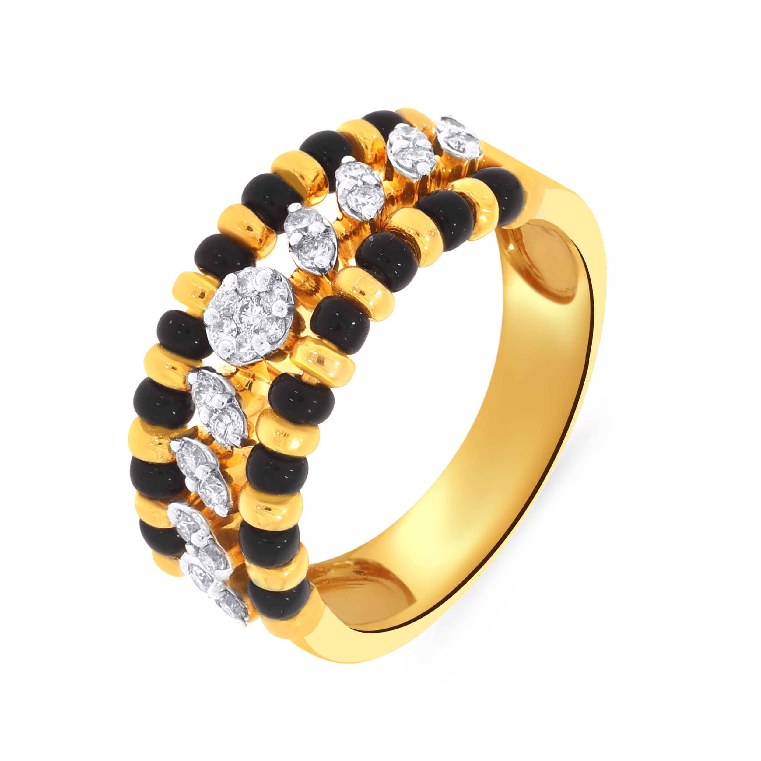 Leafy Shimmer Diamond Ring - Senco Gold and Diamonds