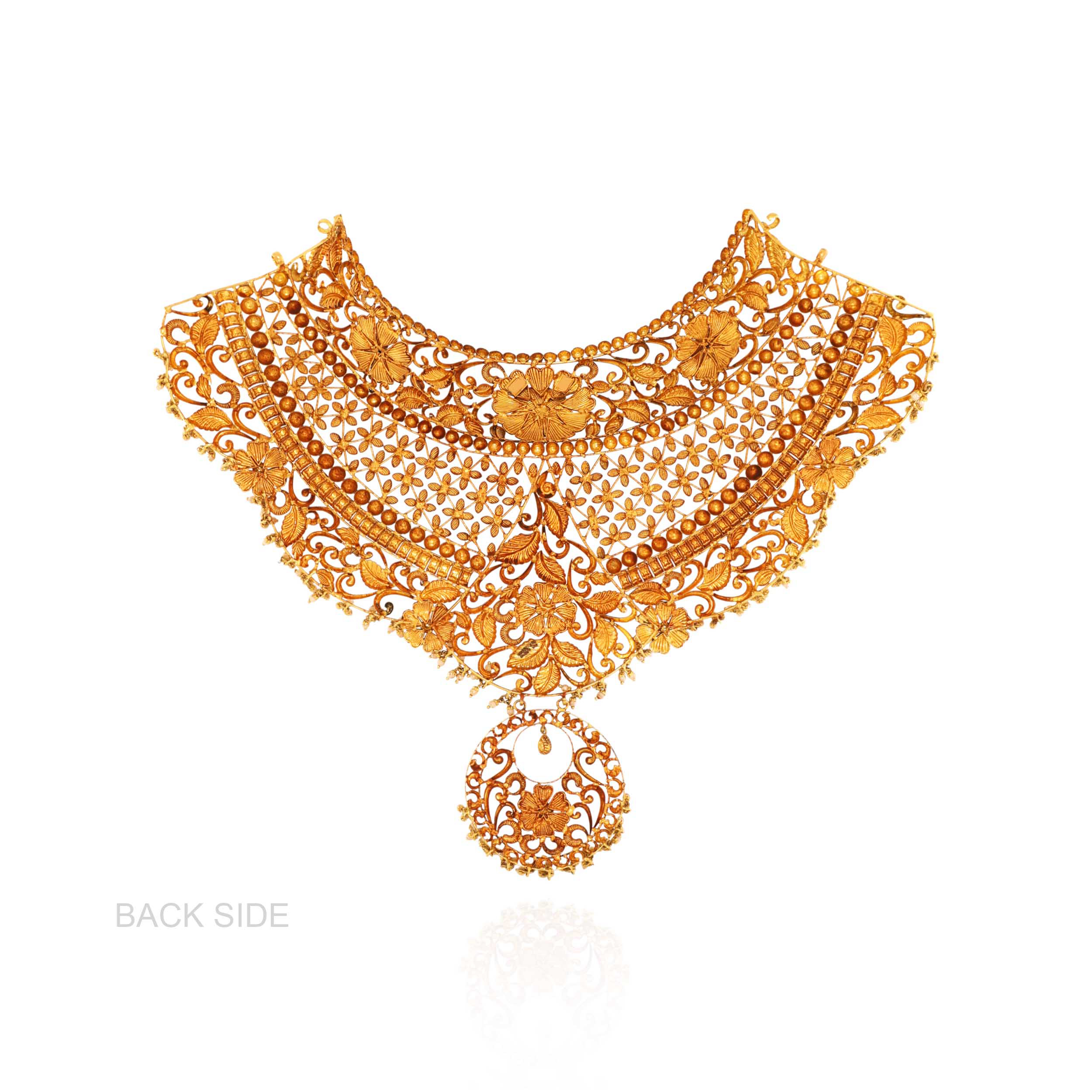 Ornate Ancestral Bridal Gold Choker - Senco Gold and Diamonds