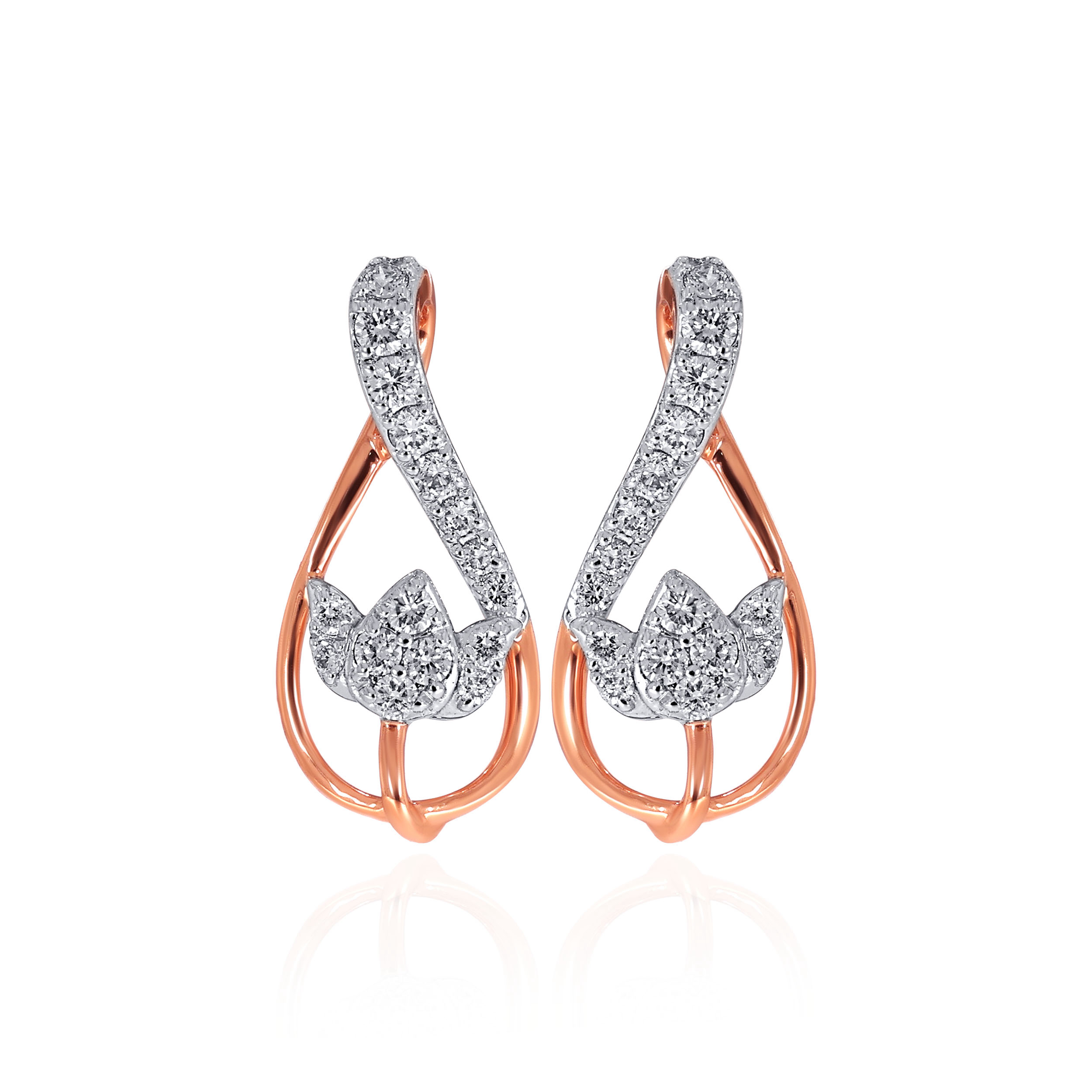 Orabella Floral Diamond Earrings - Senco Gold and Diamonds