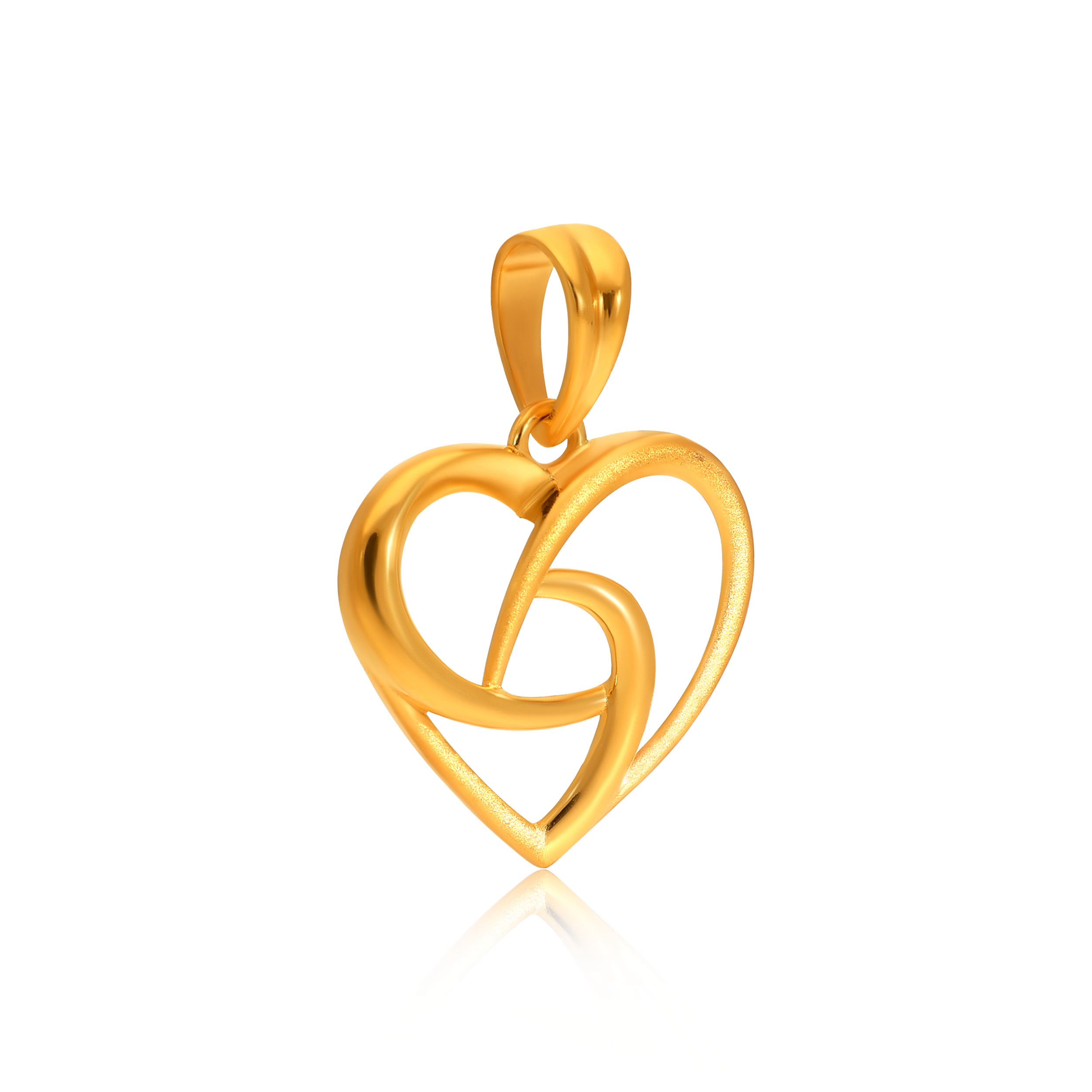 Whispering Heart Gold Pendant - Senco Gold and Diamonds