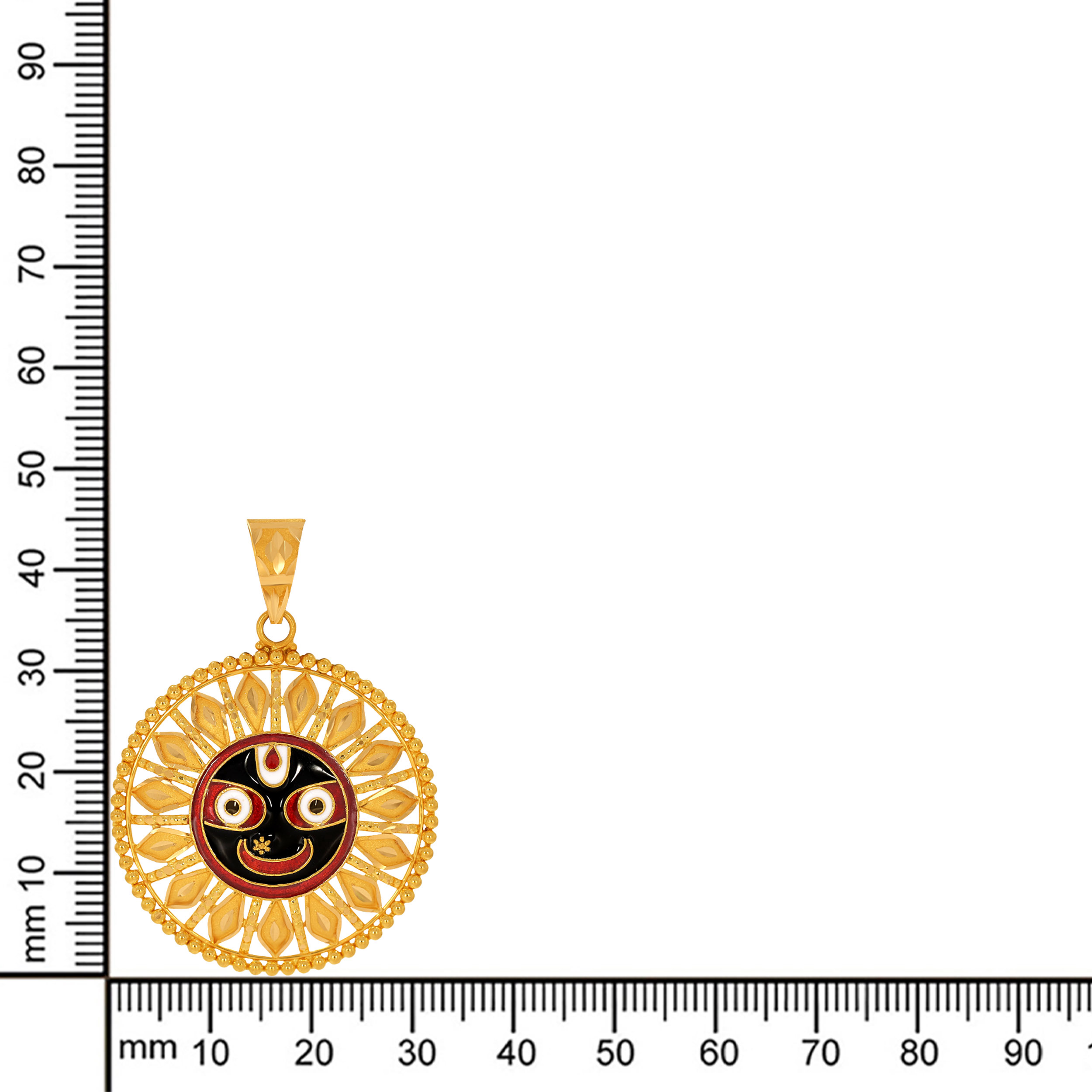 Spiritual Glow Jagannath Gold Pendant - Senco Gold and Diamonds