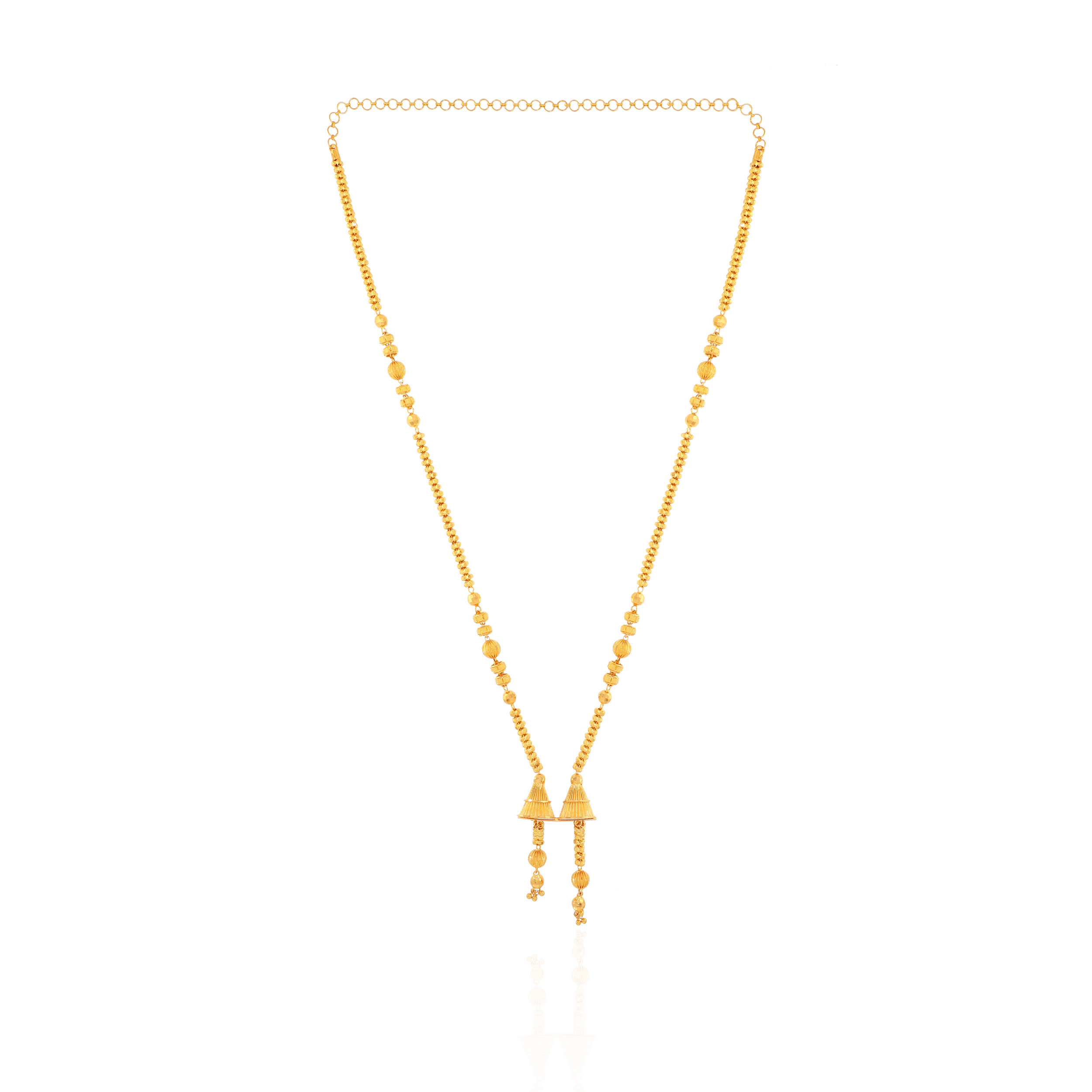 Dual Bells Gold Chain - Senco Gold and Diamonds