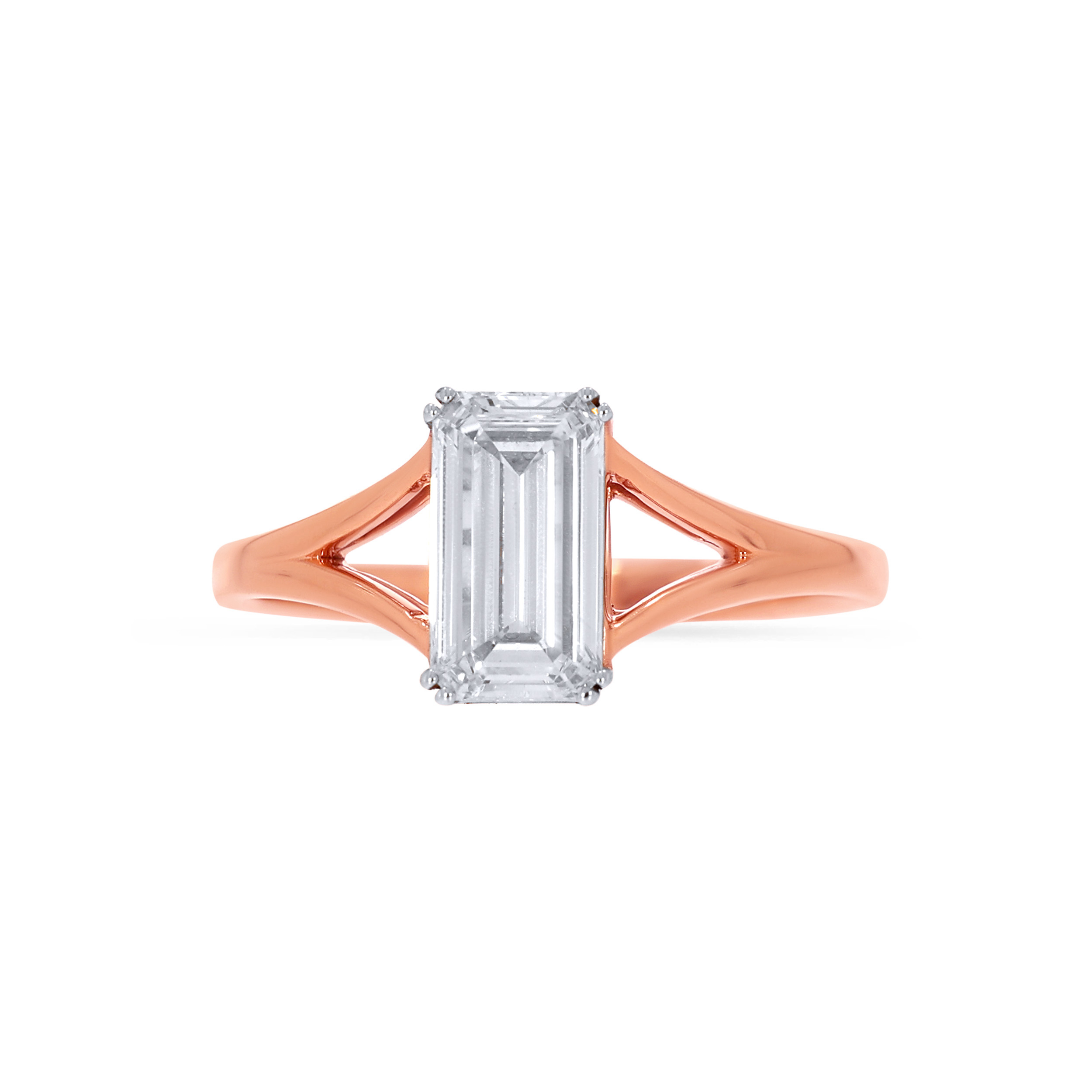 18K Rose Gold Solitaire Ring-DLR-D000756414 - Senco Gold and Diamonds