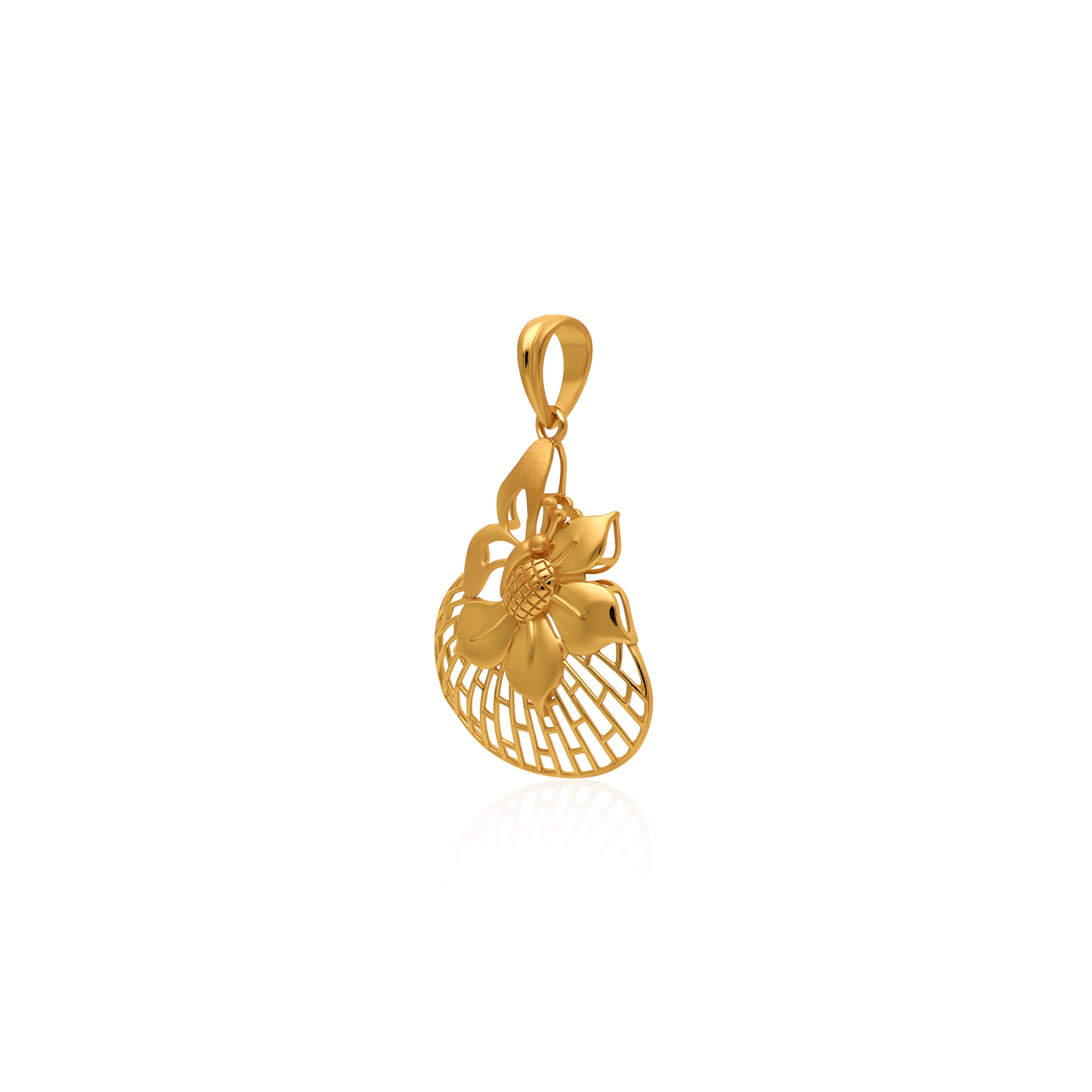Floral Aura Gold Pendant - Senco Gold and Diamonds