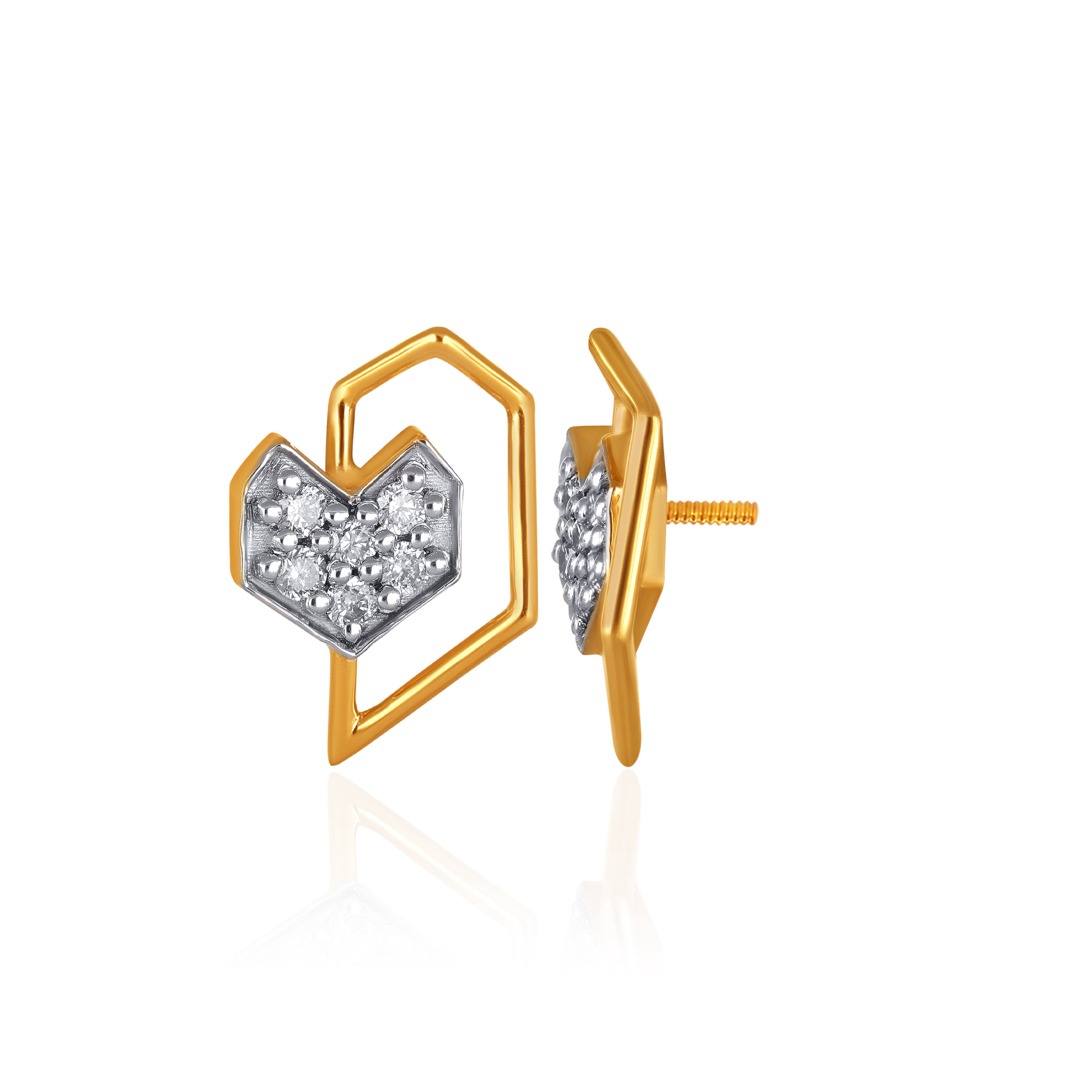 Urban Faceted Diamond Earrings - Senco Gold and Diamonds