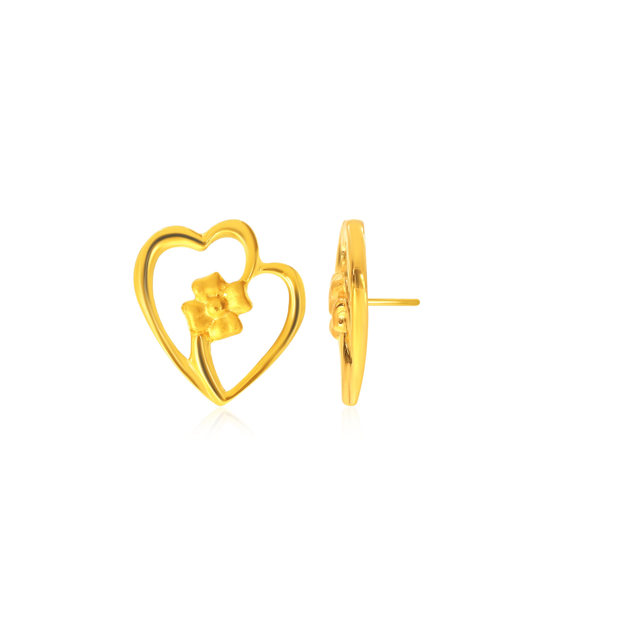 Hearty Bloom Kids Gold Studs - Senco Gold and Diamonds
