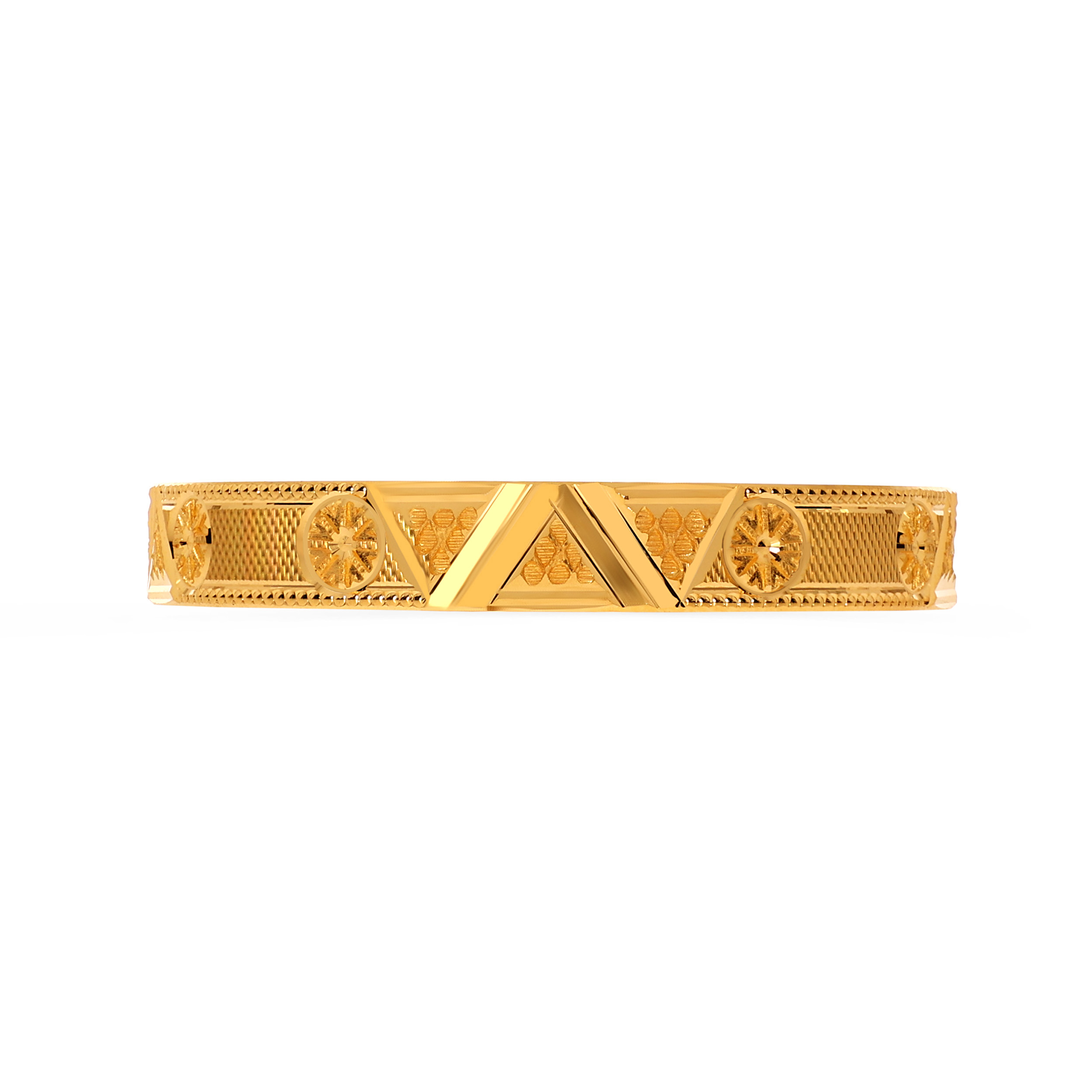 Charkha Heritage Gold Bangle - Senco Gold and Diamonds