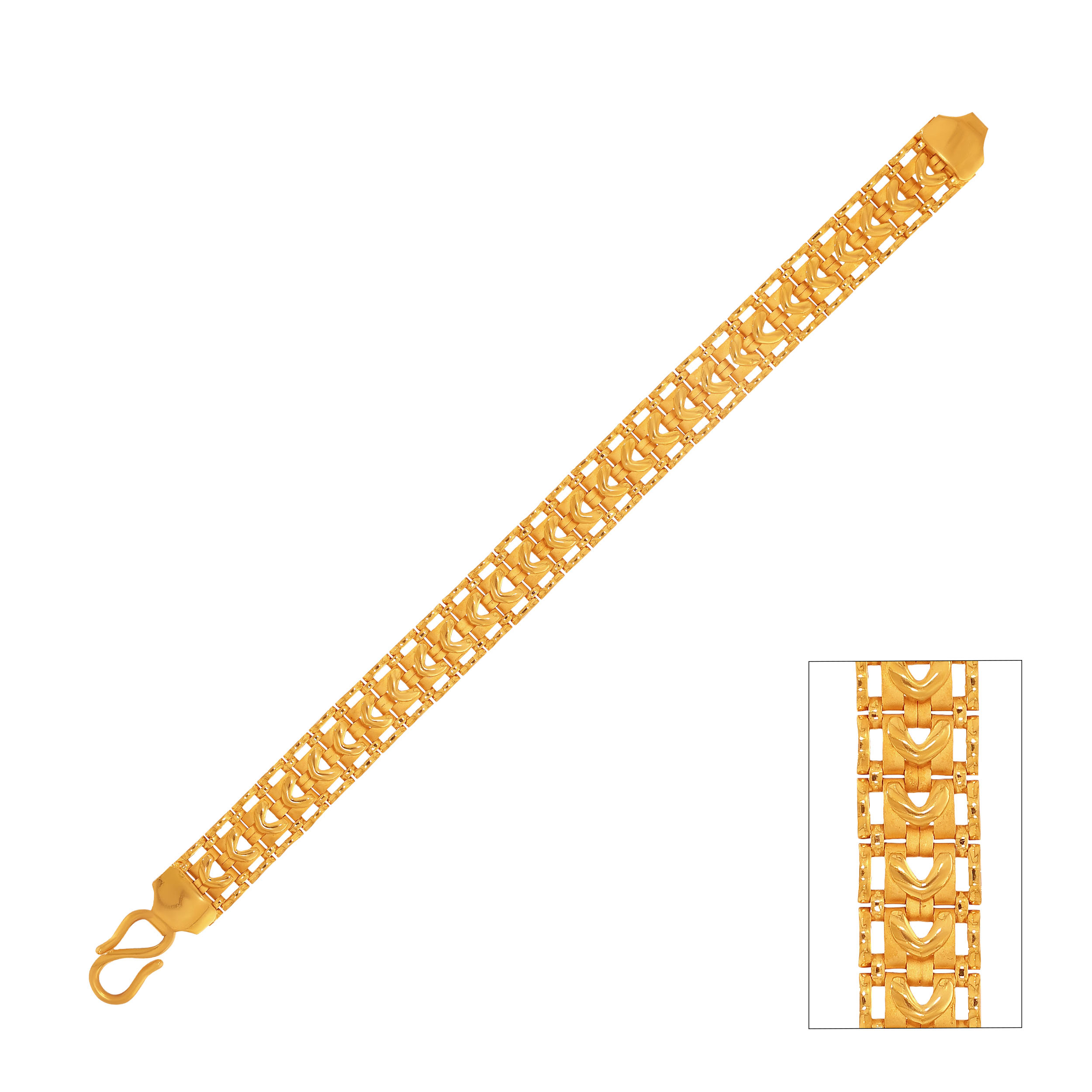 Distinct Bold Men's Gold Kada - Senco Gold and Diamonds