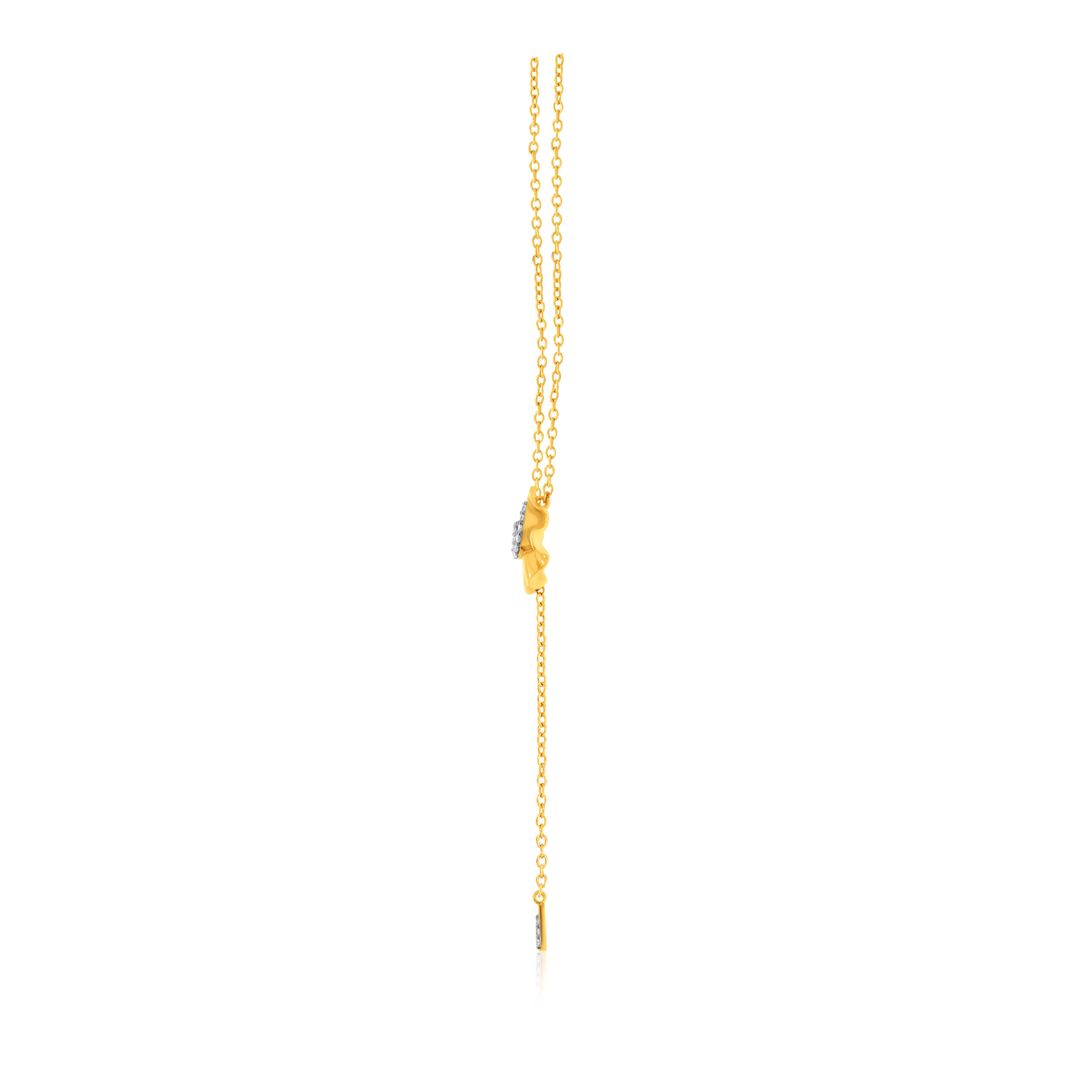 Pretty Flare Diamond Chain Pendant - Senco Gold and Diamonds