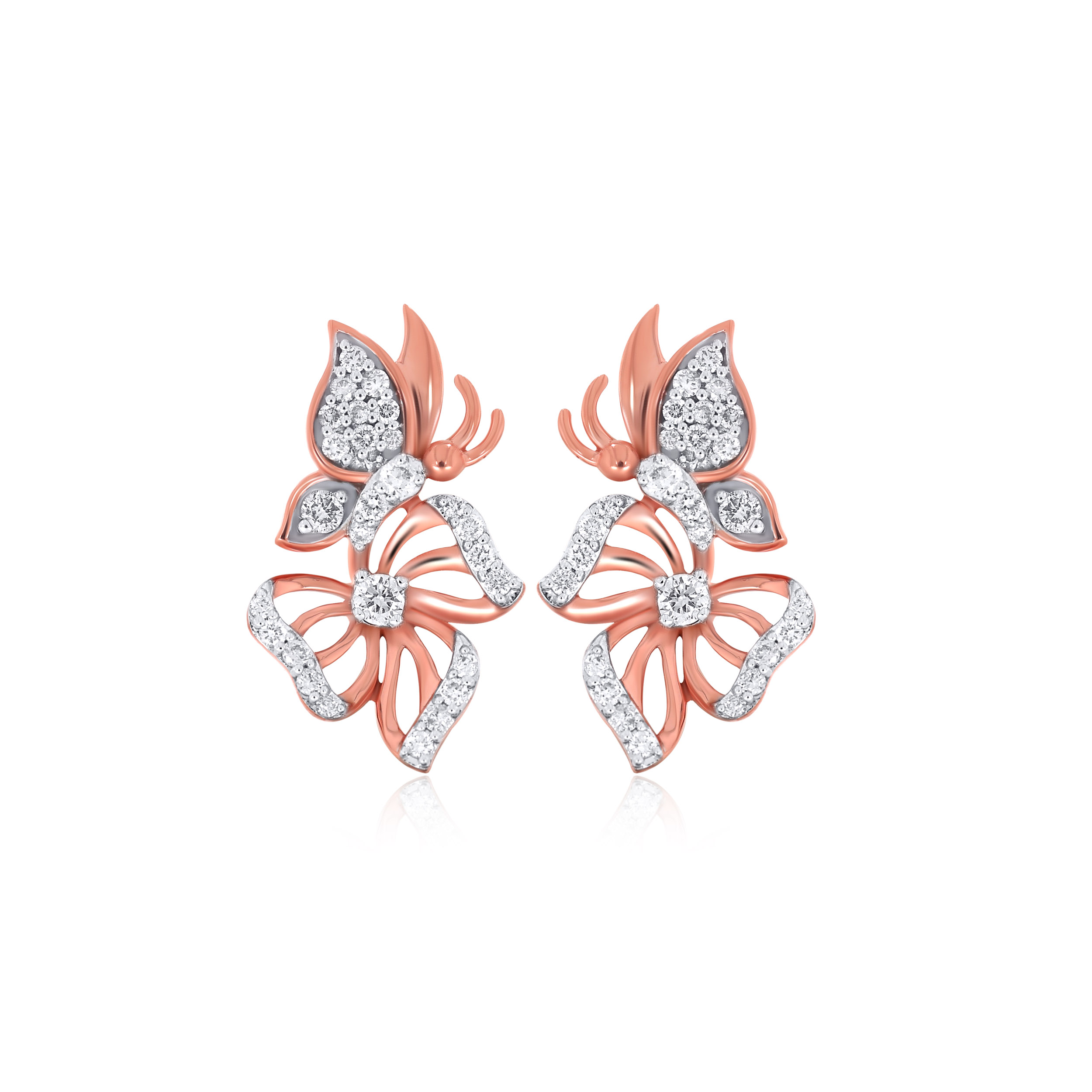 Flapping Delight Diamond Studs - Senco Gold and Diamonds