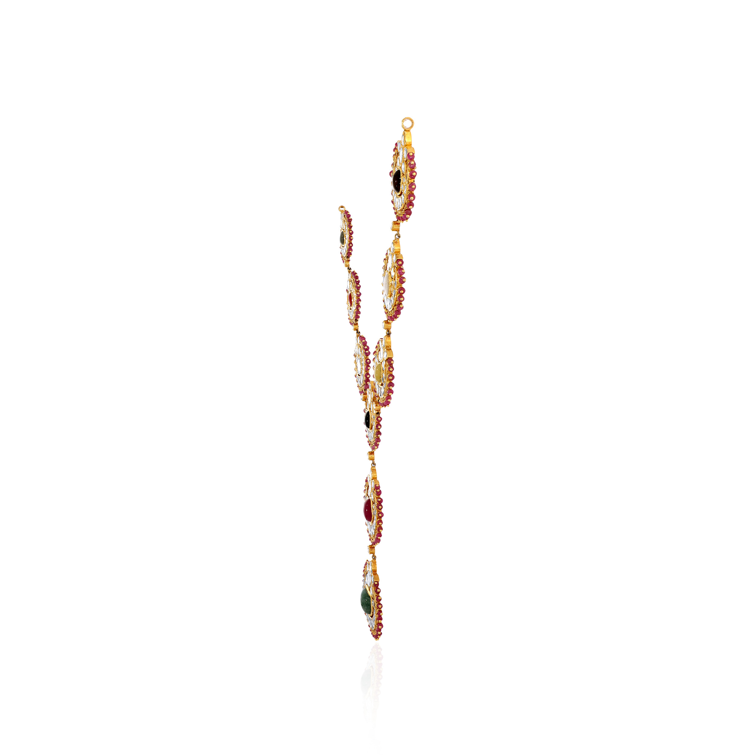 18K Yellow Gold Kundan Necklace-GN-D000782222 - Senco Gold and Diamonds