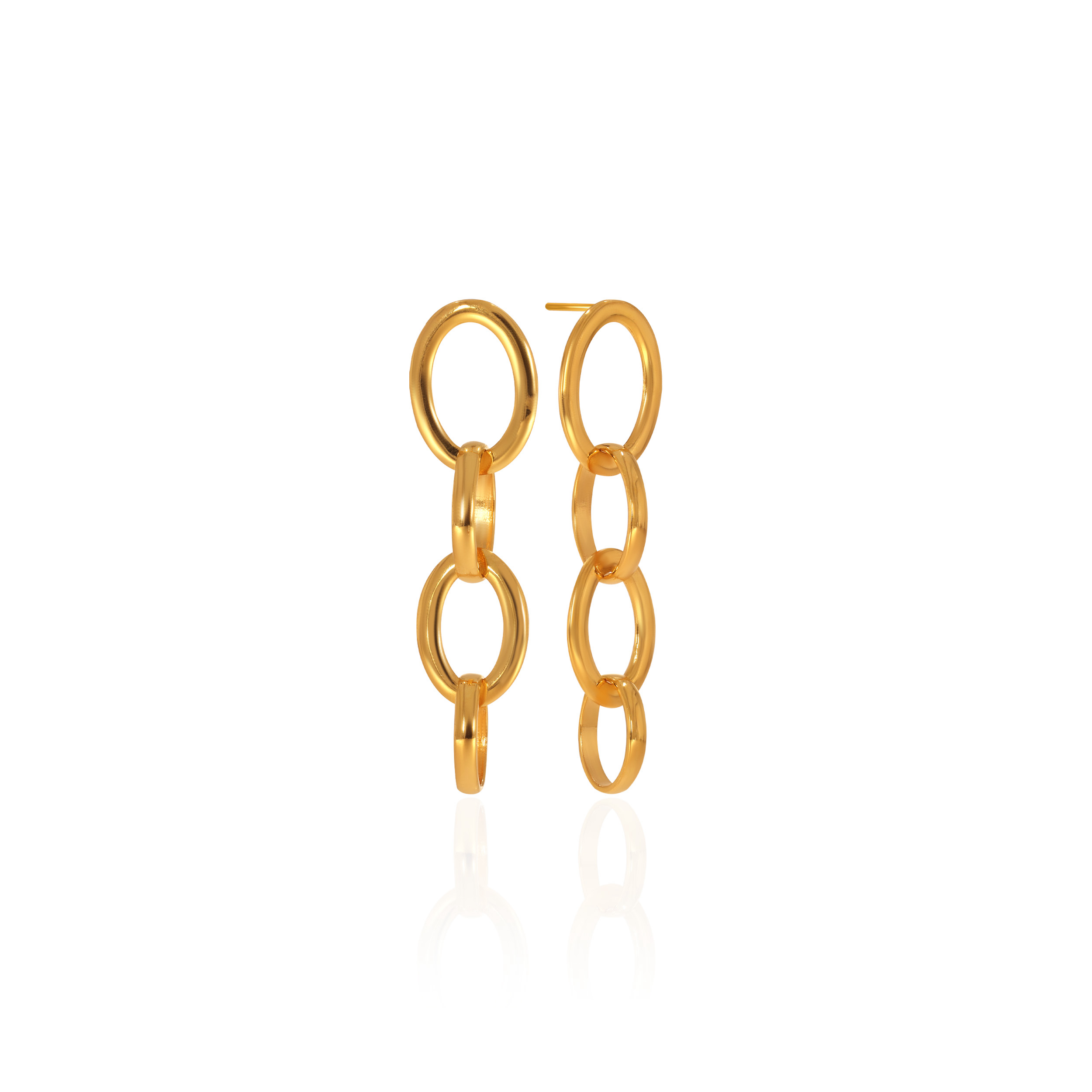 Elegance In Motion Long Gold Earrings - Senco Gold and Diamonds