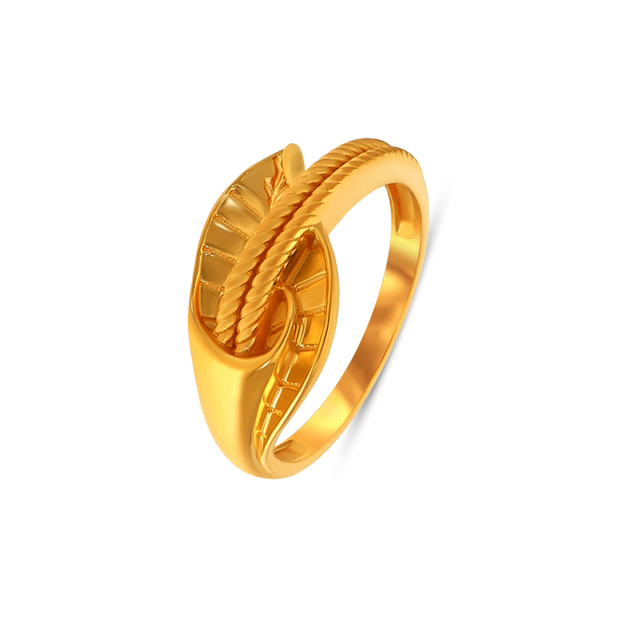 Braided Overlap Gold Ring - Senco Gold and Diamonds