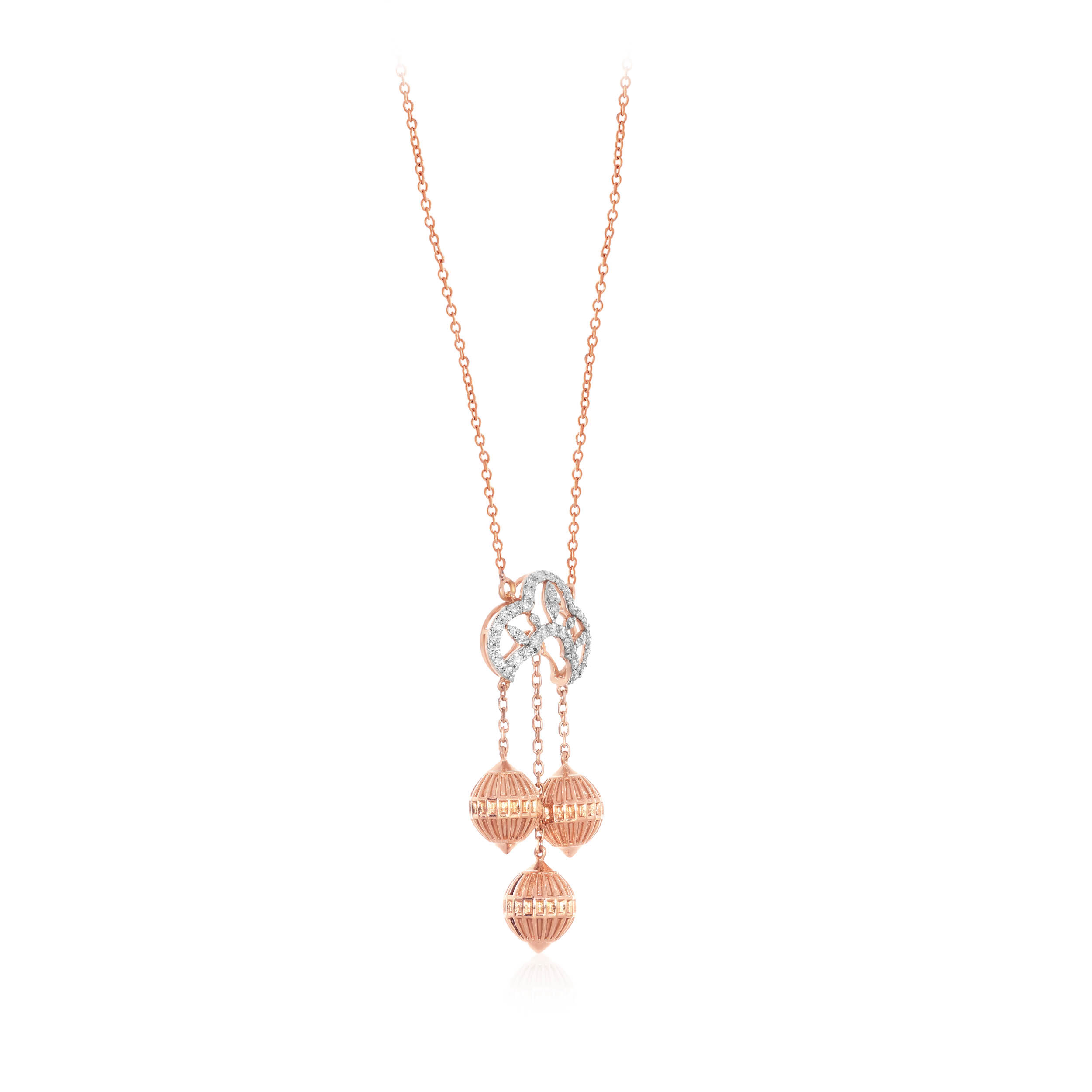 Fashionable Trio Diamond Chain Pendant - Senco Gold and Diamonds