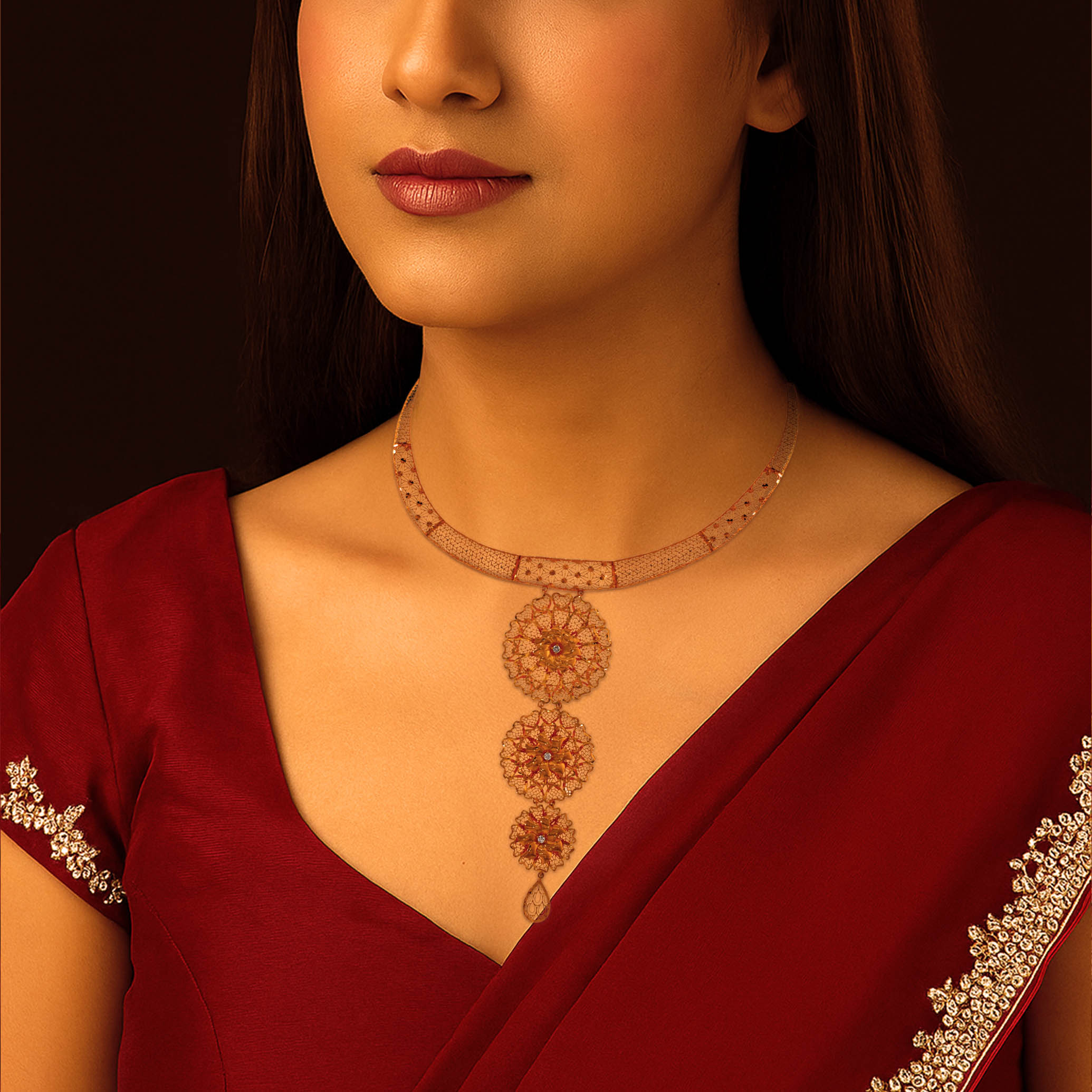 Radiant Cascade Epic Gold Necklace - Senco Gold and Diamonds