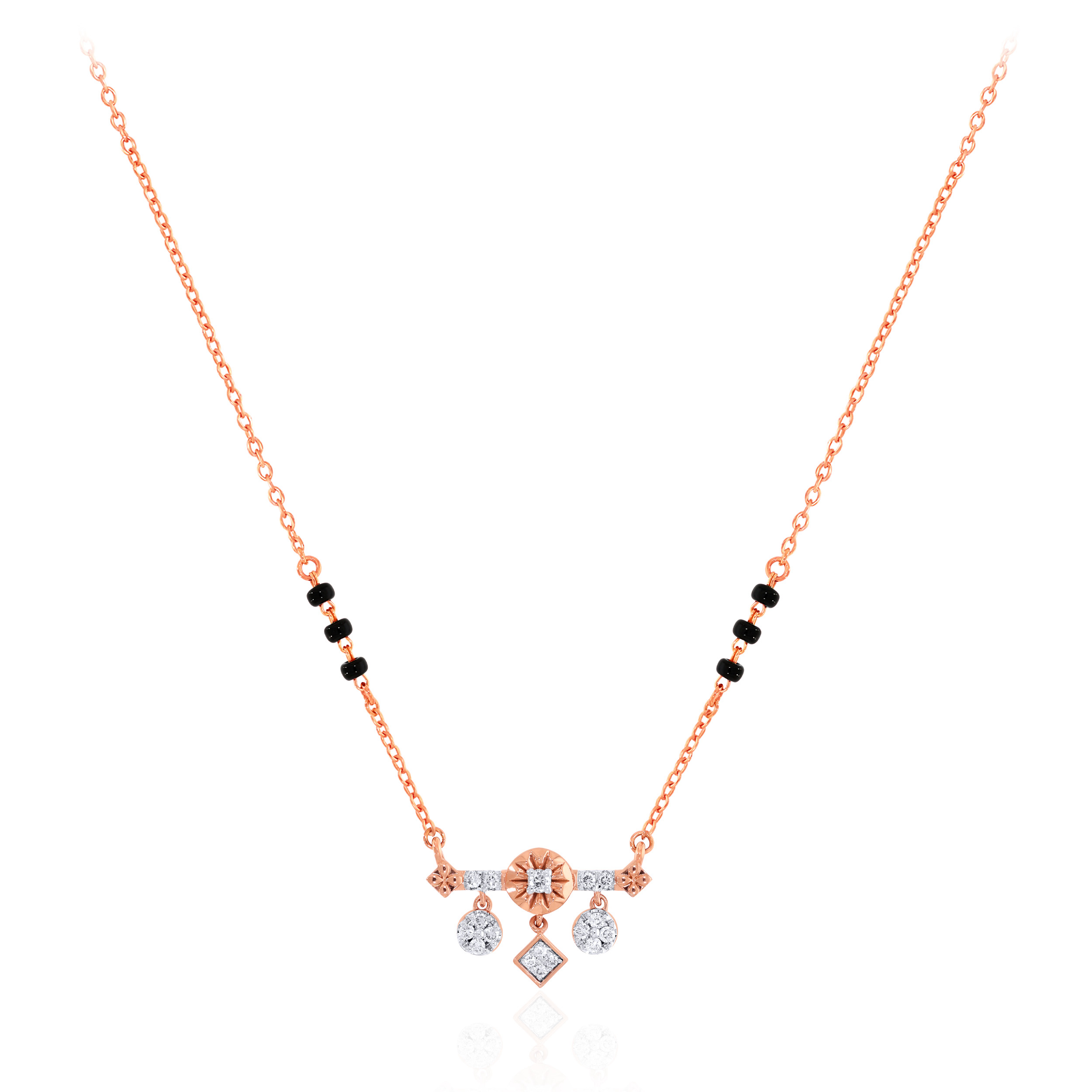 Auspicious Teej Diamond Mangalsutra - Senco Gold and Diamonds