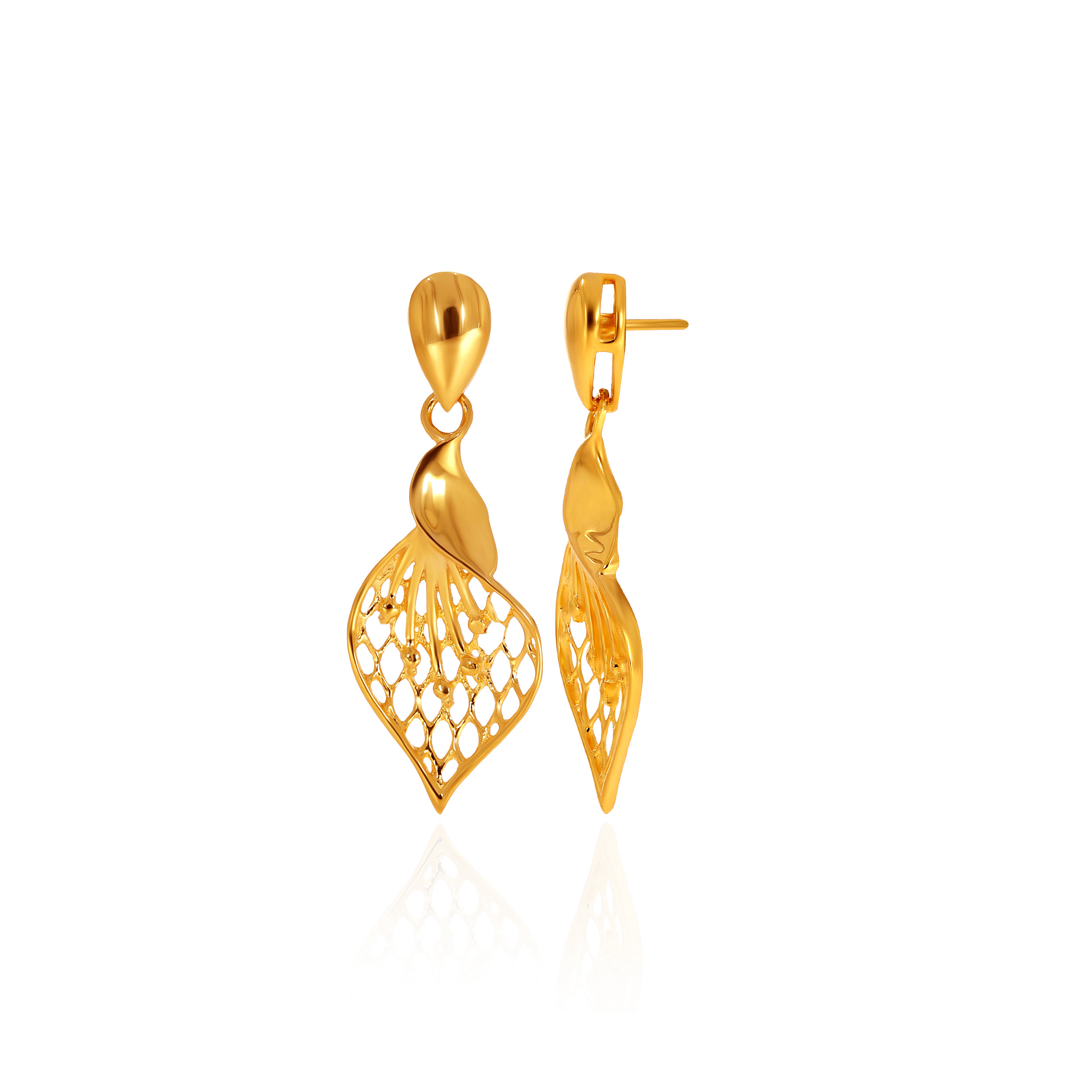 18K Yellow Gold Drop Earrings-GP-D000281559 - Senco Gold and Diamonds