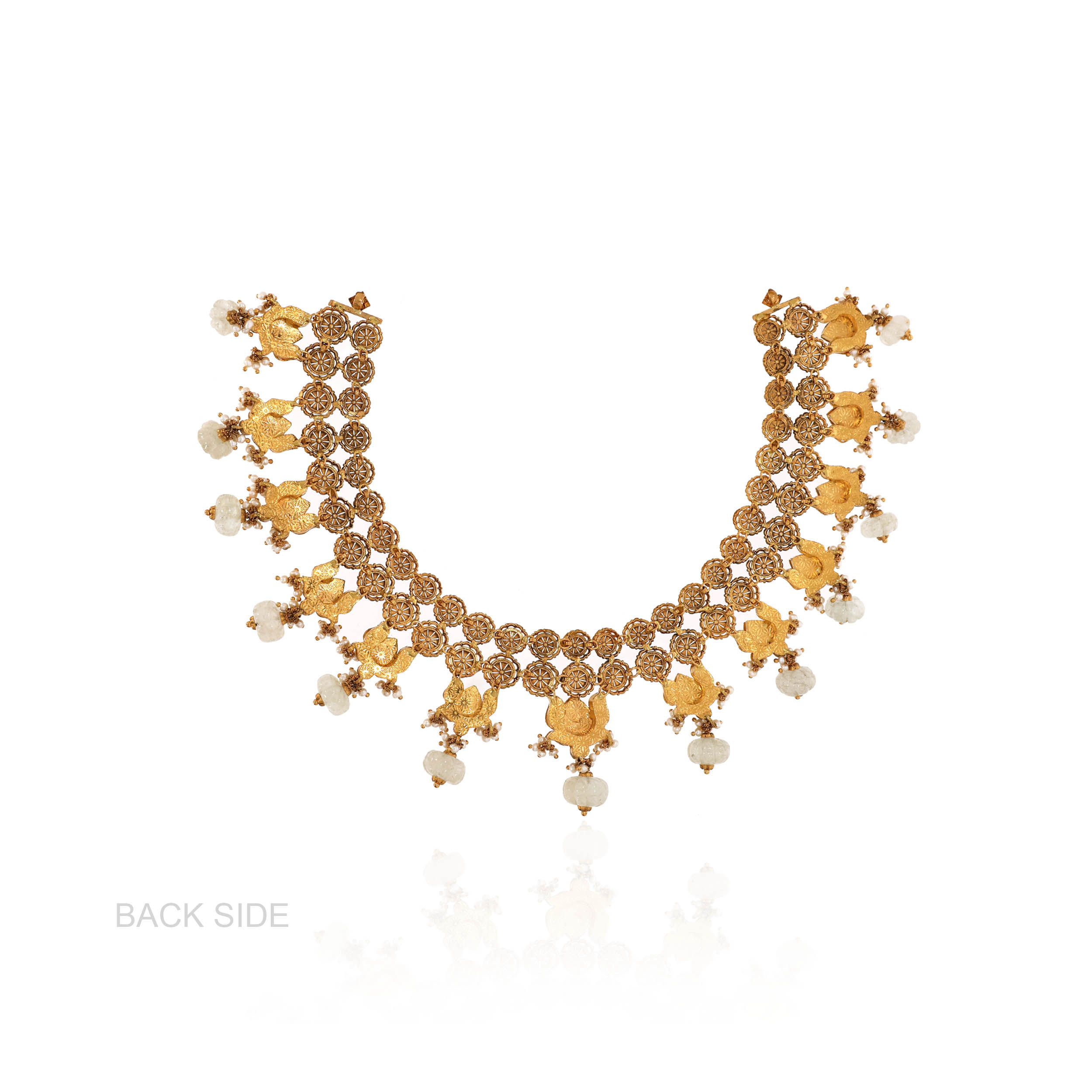 22K Yellow Gold Kundan Necklace-GN-D000788422 - Senco Gold and Diamonds