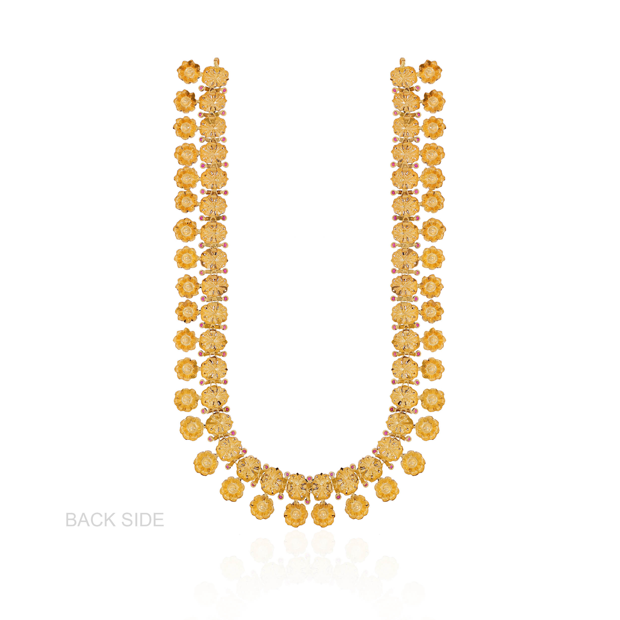 Floral Treasure Antique Gold Long Necklace - Senco Gold and Diamonds