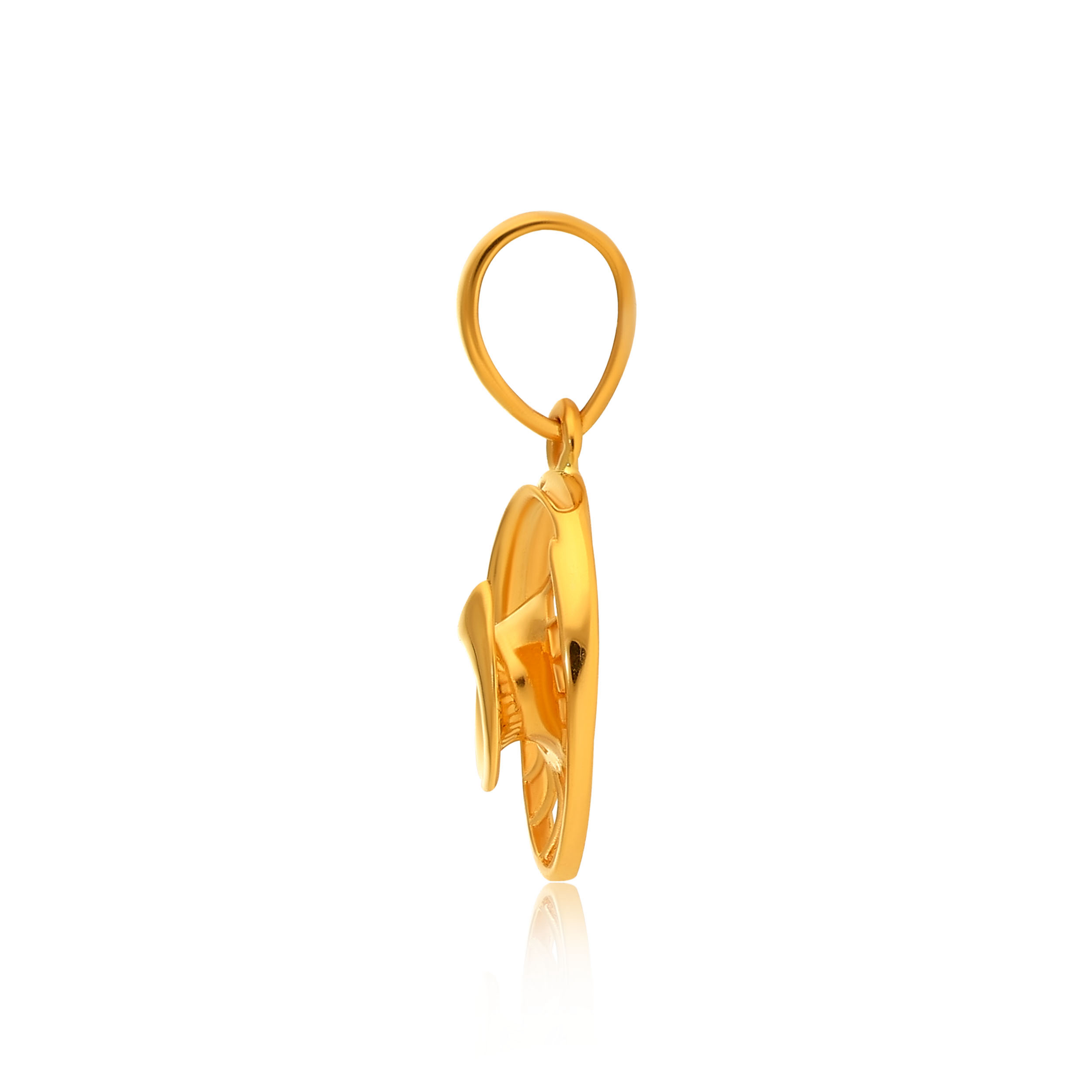 Sunlit Nebula Oval Gold Pendant - Senco Gold and Diamonds