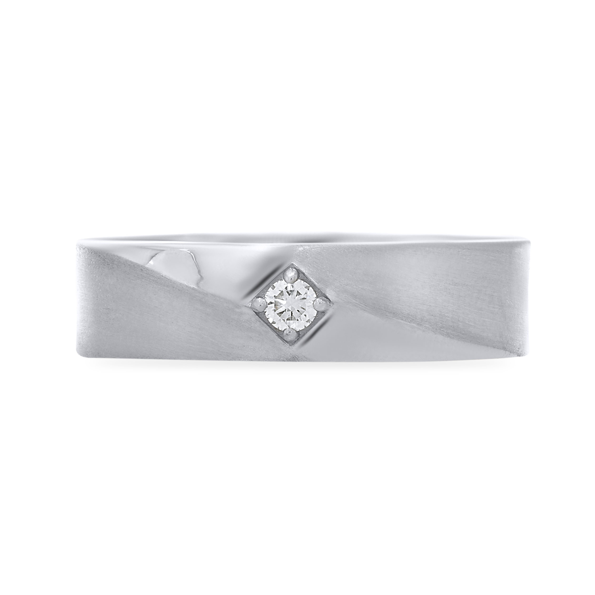 Peeping Brilliance Men Platinum Ring - Senco Gold and Diamonds