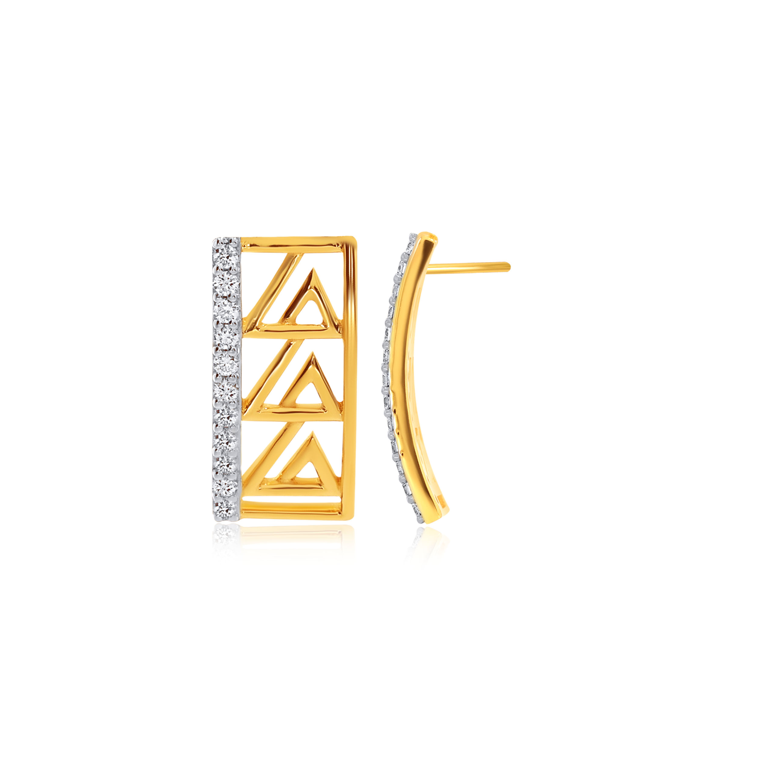 Ethnic Art Diamond Studs - Senco Gold and Diamonds