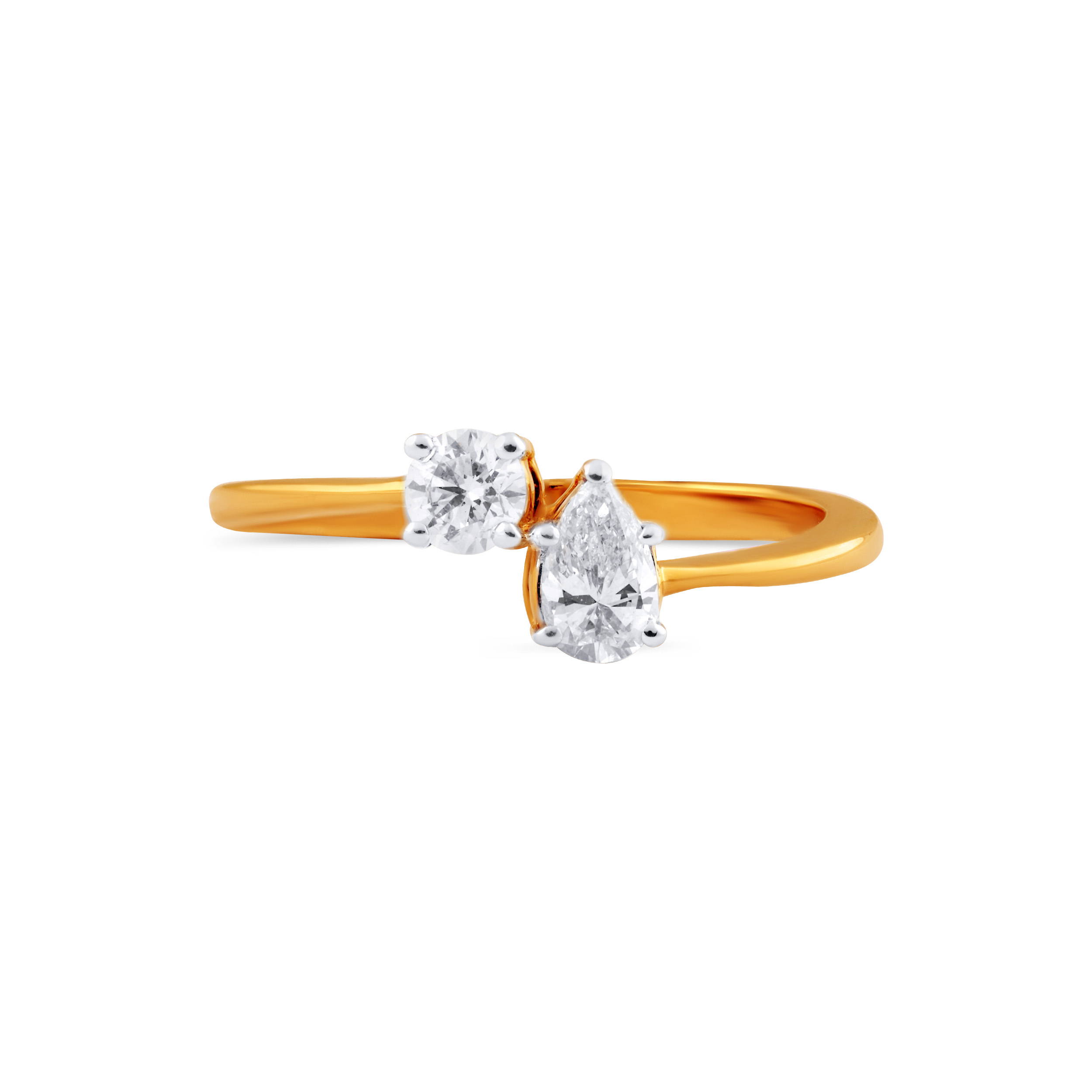 Gleaming Duo Solitaire Diamond Ring - Senco Gold and Diamonds