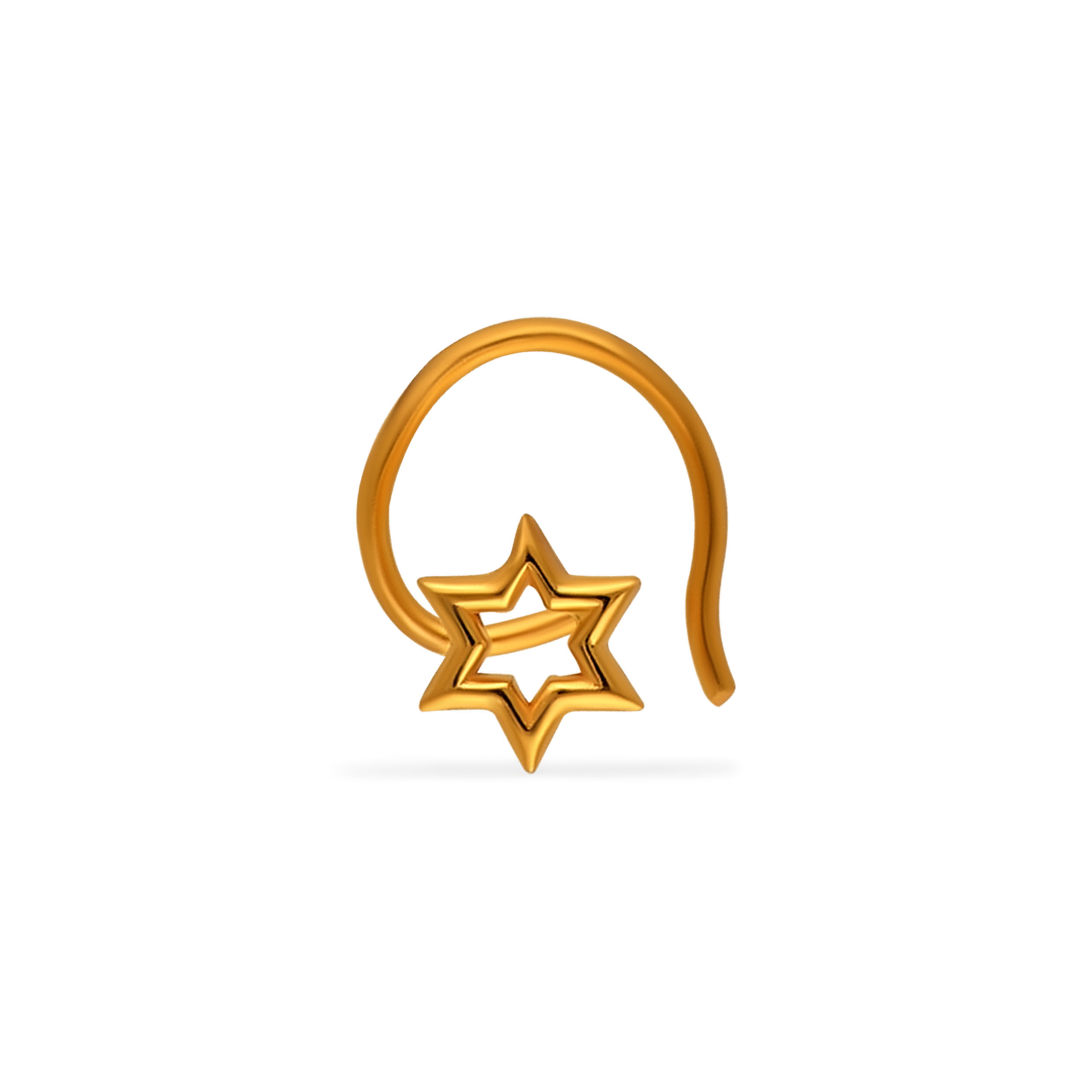 Subtle Star Gold Nose Pin - Senco Gold and Diamonds